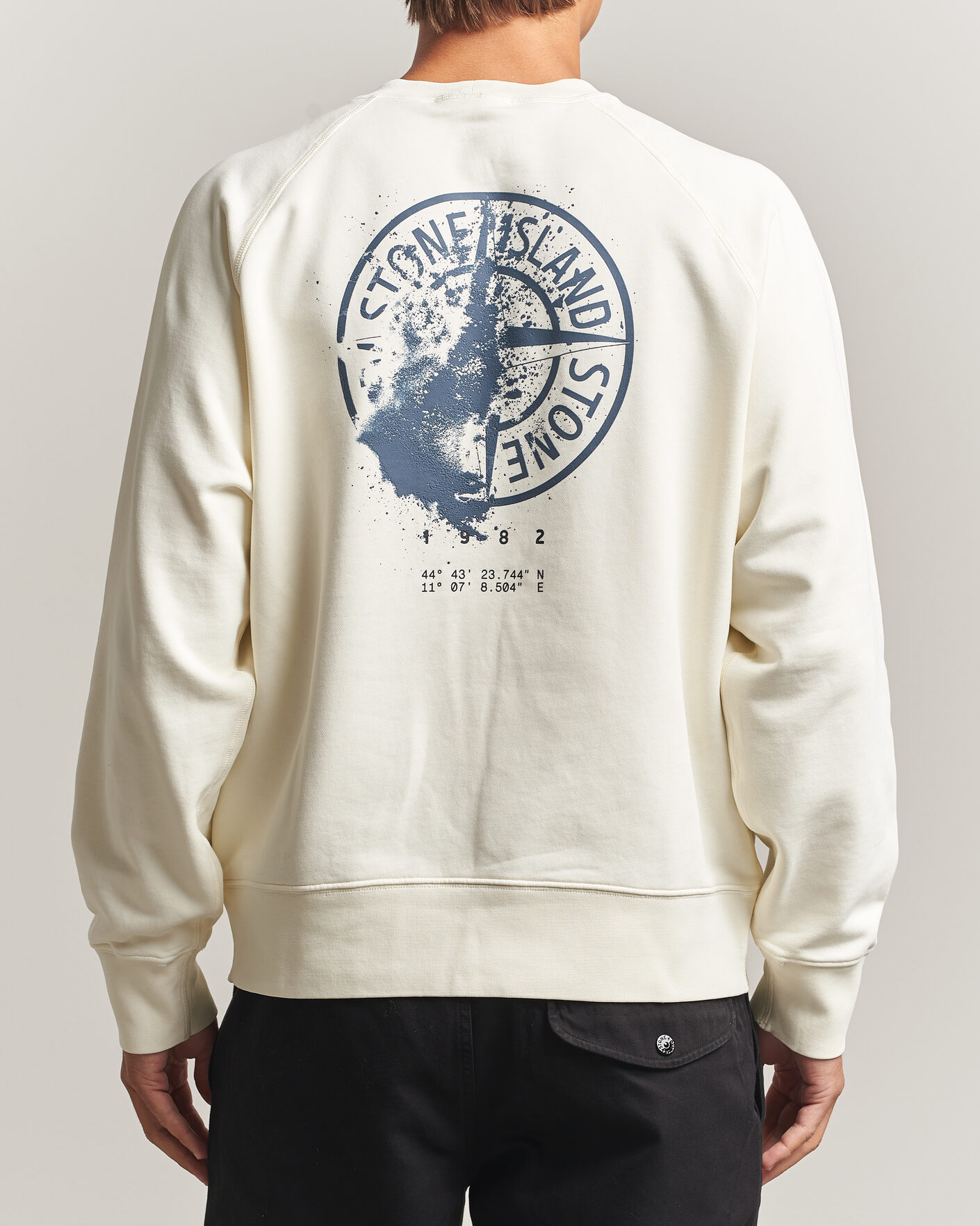Men | Sweaters & Knitwear | Stone Island | Garment Dyed Fleece Desert Print Sweatshirt Ivory