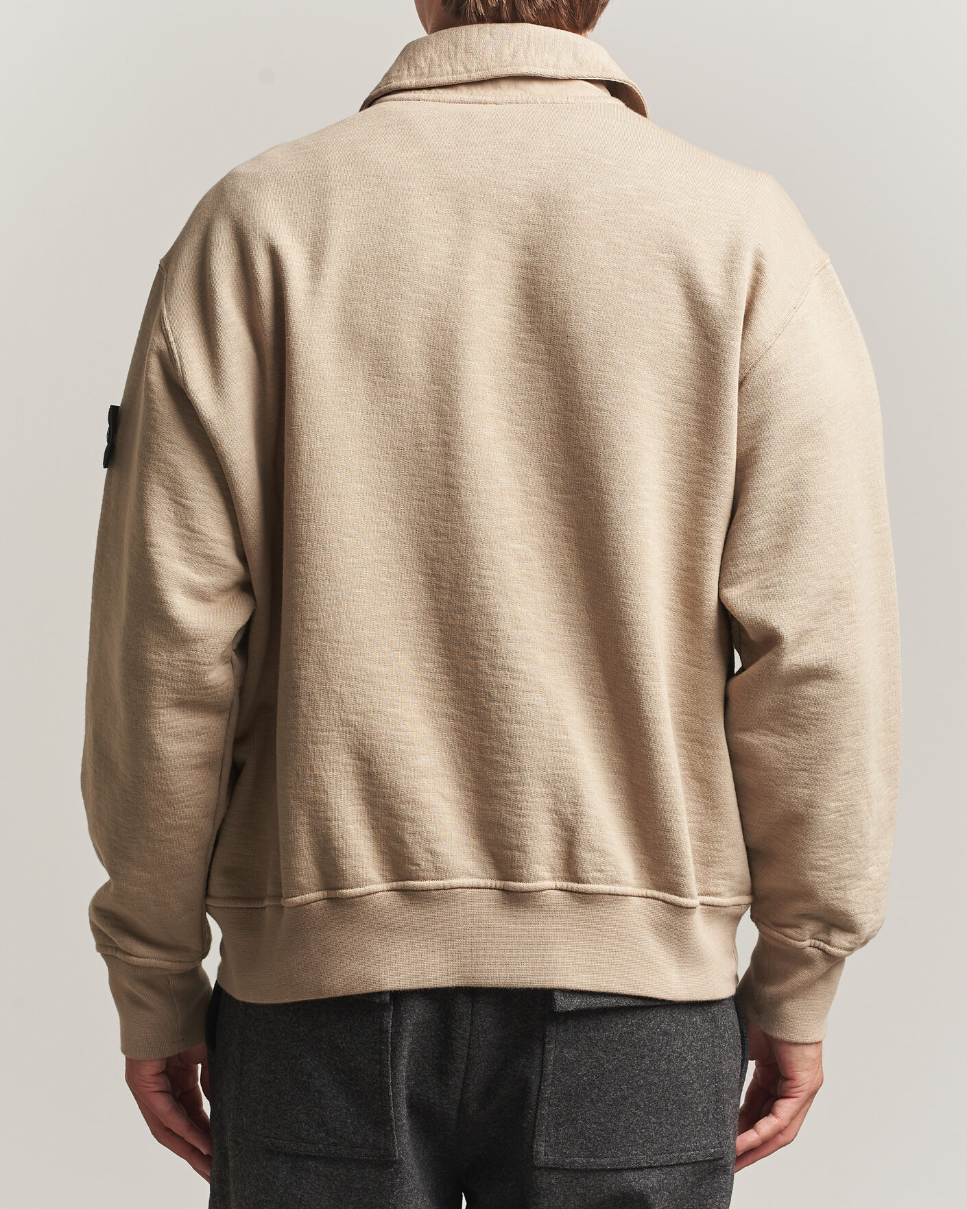 Men | Sweaters & Knitwear | Stone Island | Tubular Cotton Fleece Polo Biscuit