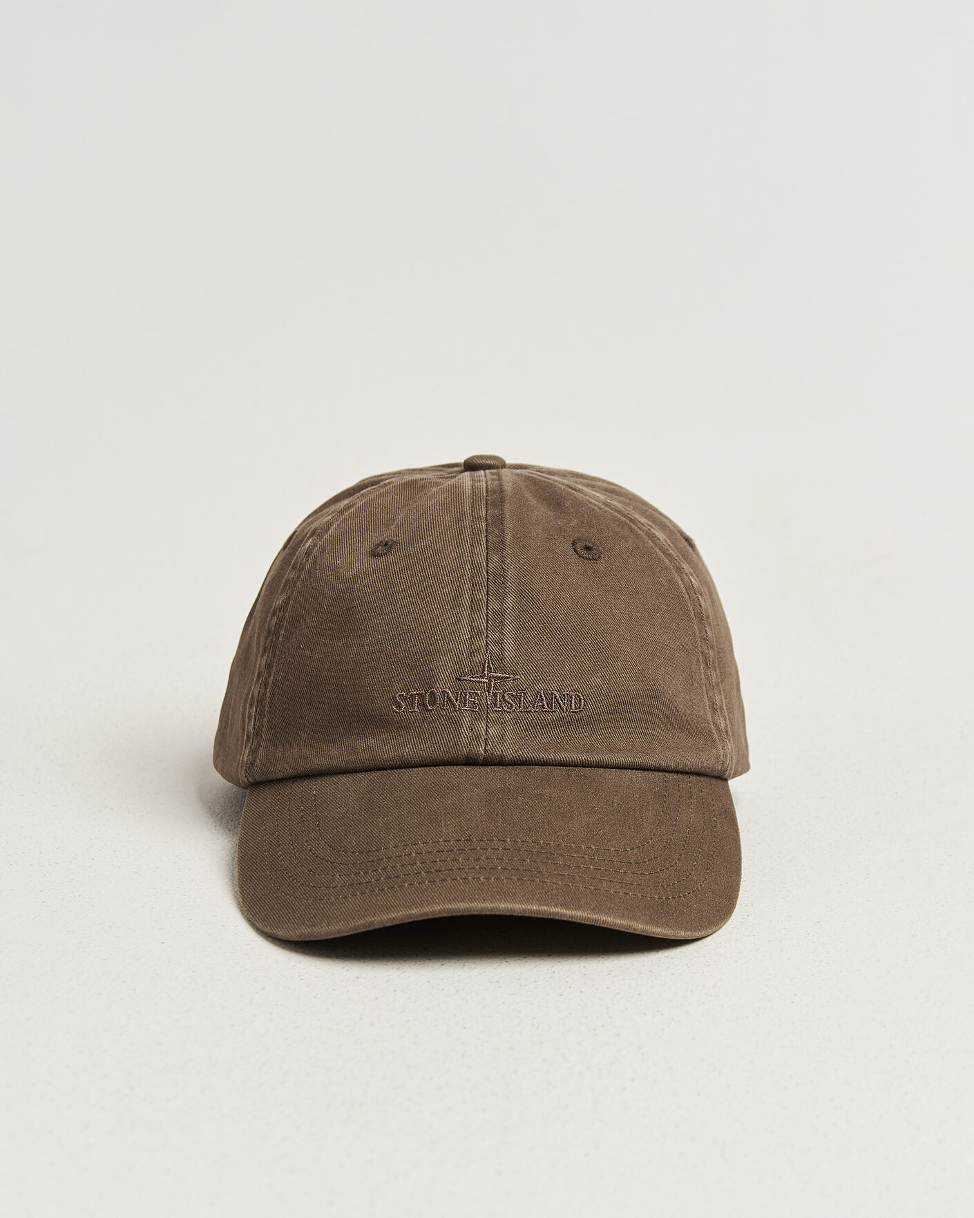 Men | Hats & Caps | Stone Island | Brushed Cotton Gabardine Cap Umber