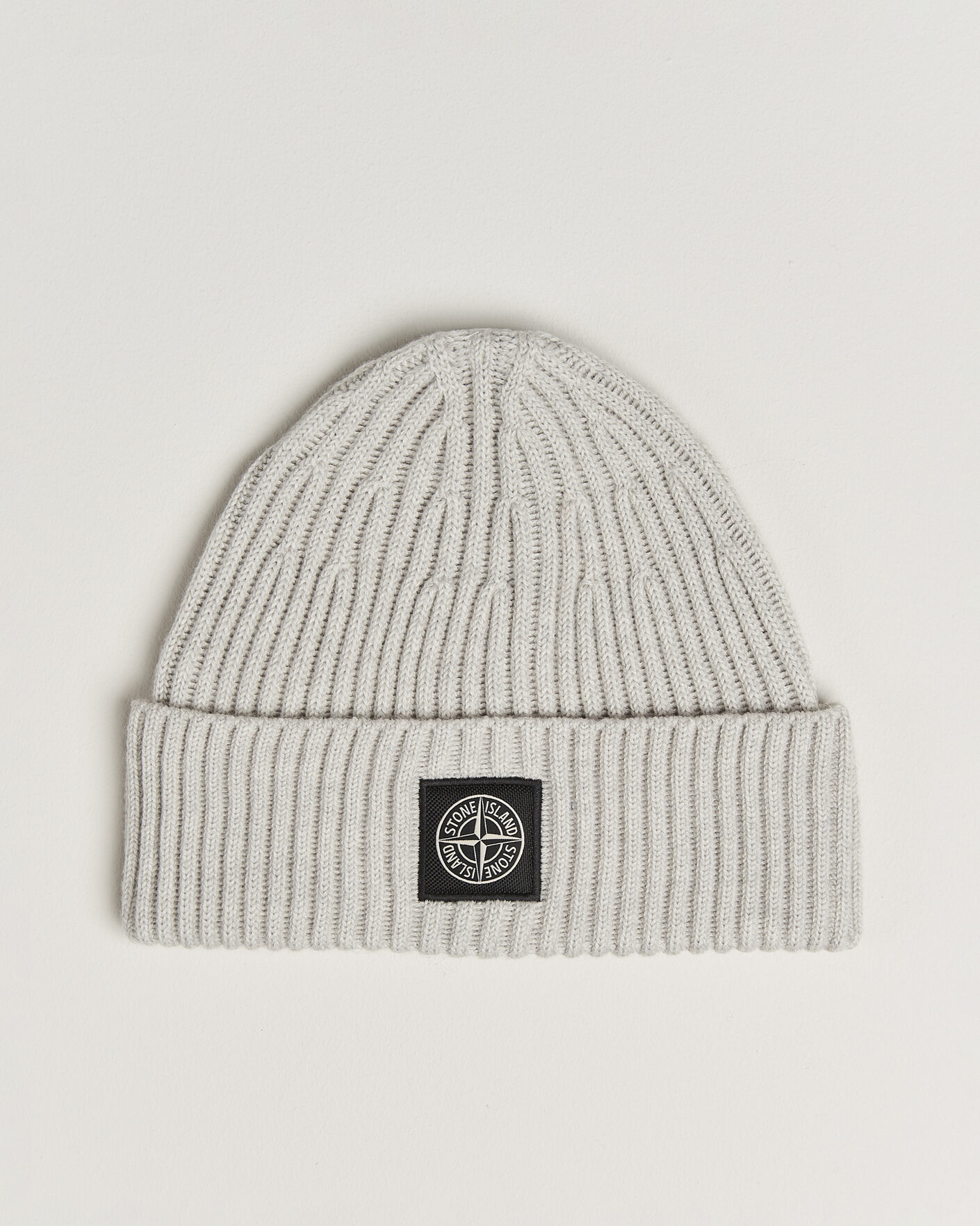 Men | Beanies | Stone Island | Full Rib Wool Hat Sand Melange