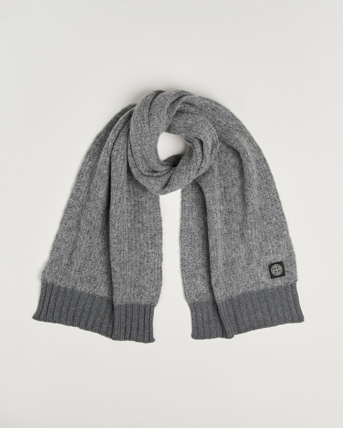 Men | Scarves | Stone Island | Baby Alpaca Blend Scarf Grey Melange