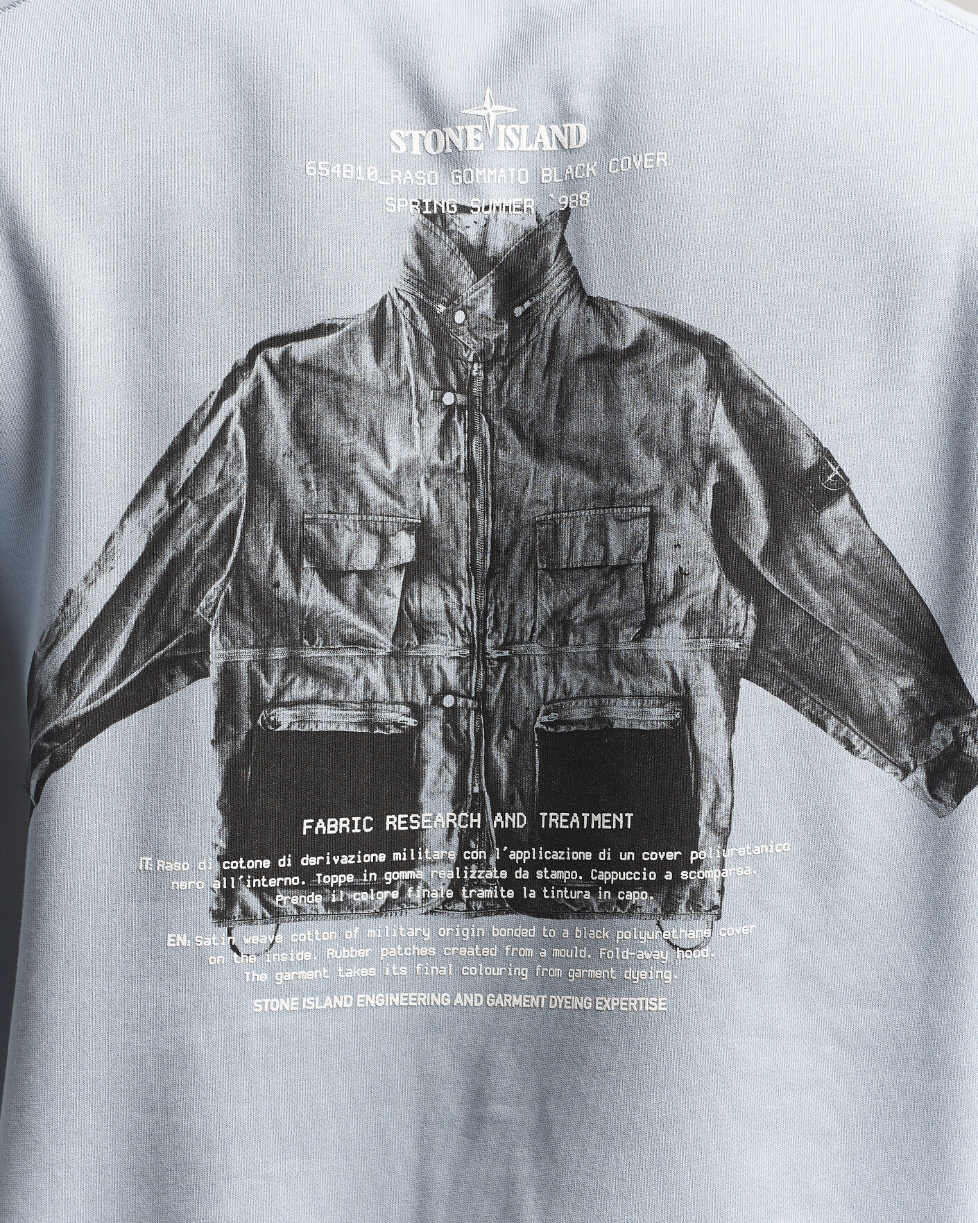 Men | Sweaters & Knitwear | Stone Island | Cotton Fleece Archivio Print Sweatshirt Ash Grey