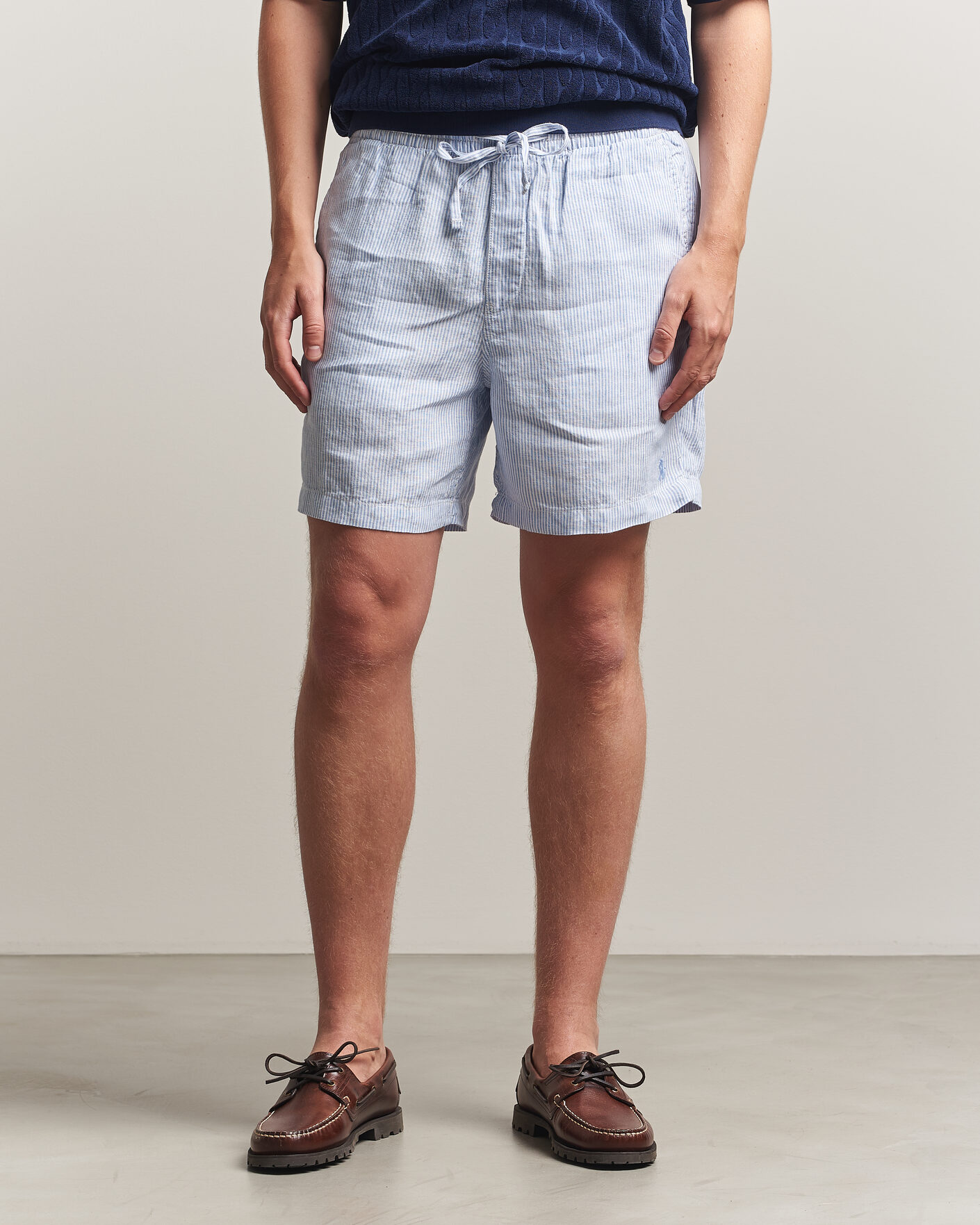 Men | Shorts | Polo Ralph Lauren | Woven Linen Shorts Blue/White