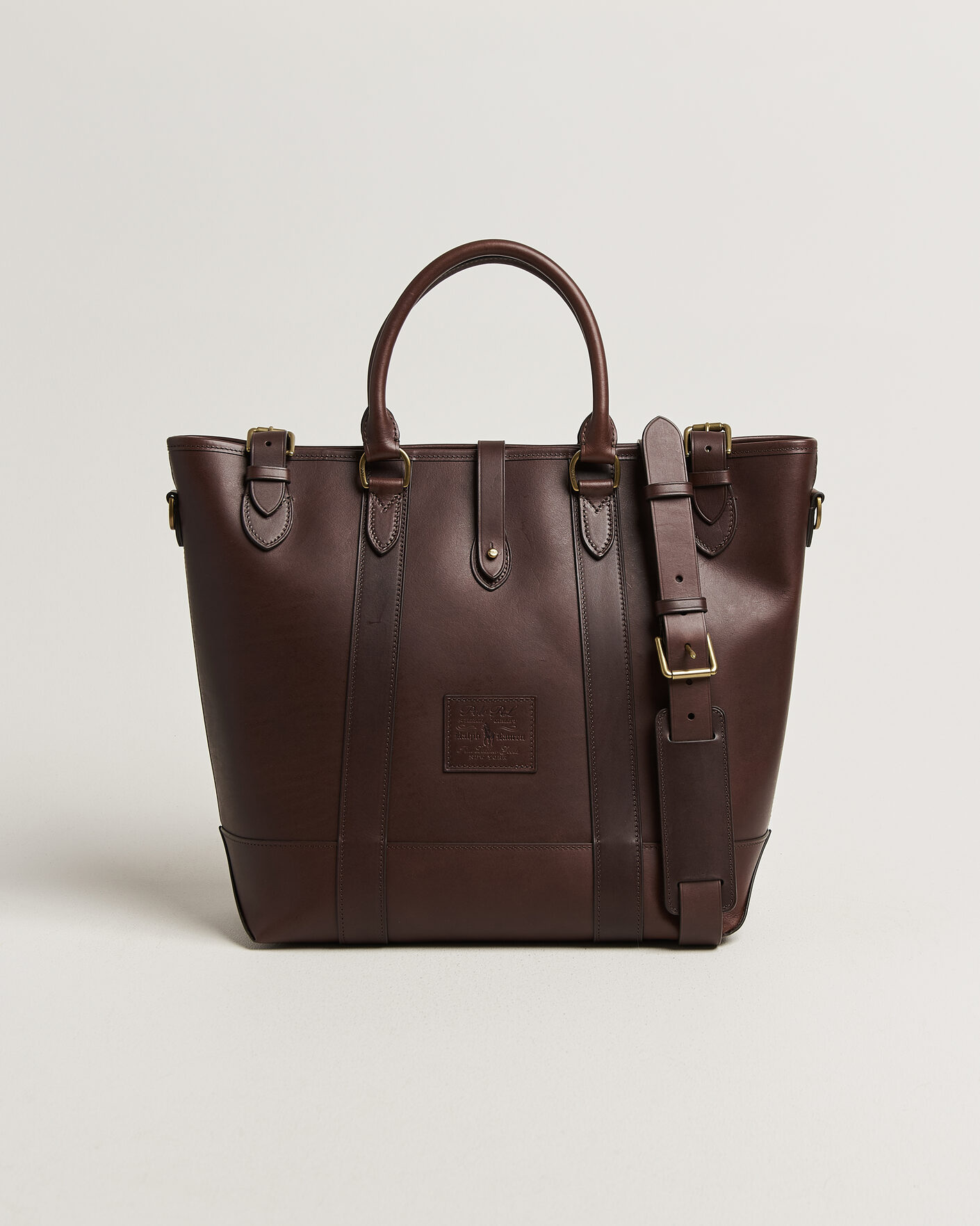 Men | Bags | Polo Ralph Lauren | Leather Tote Bag Burnished Brown