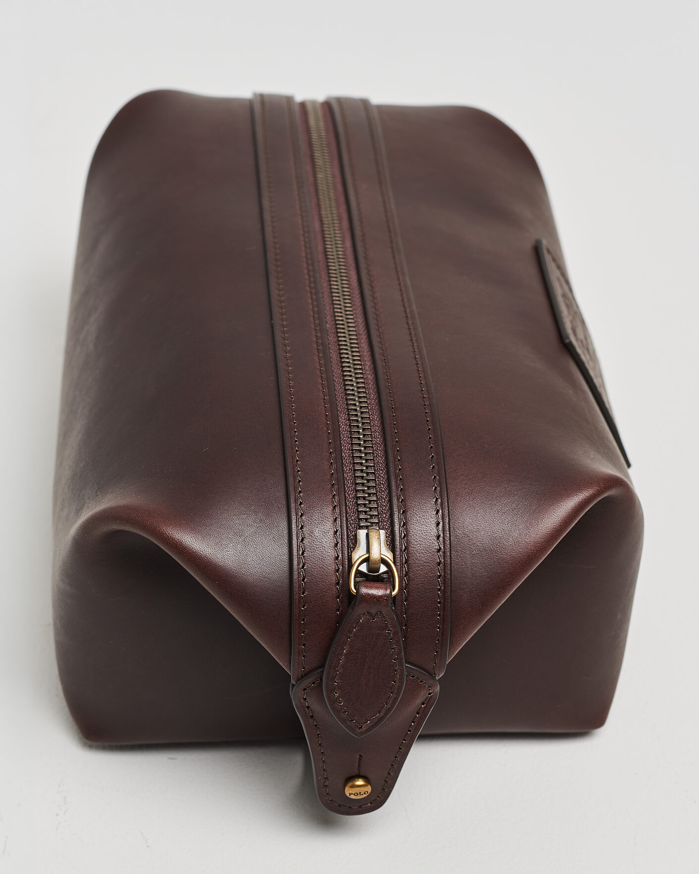 Men | Bags | Polo Ralph Lauren | Leather Washbag Burnished Brown