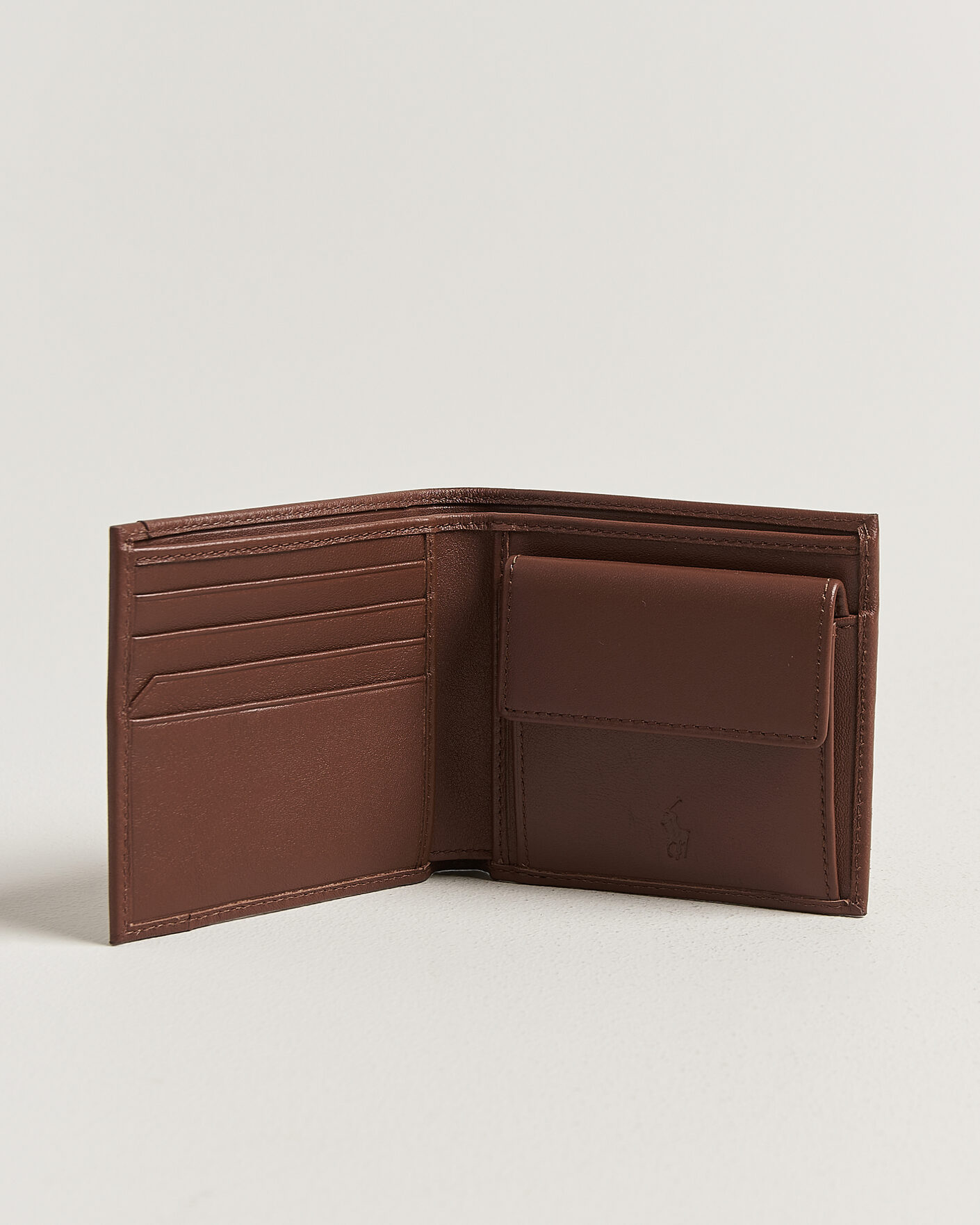 Polo Ralph Lauren Smooth Leather Wallet Saddle at CareOfCarl.com