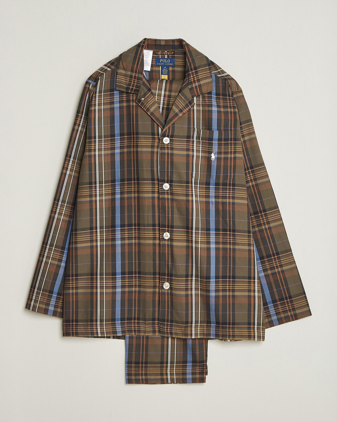 Men | Pyjamas & Robes | Polo Ralph Lauren | Pyjamas Set Olive Brown Multi