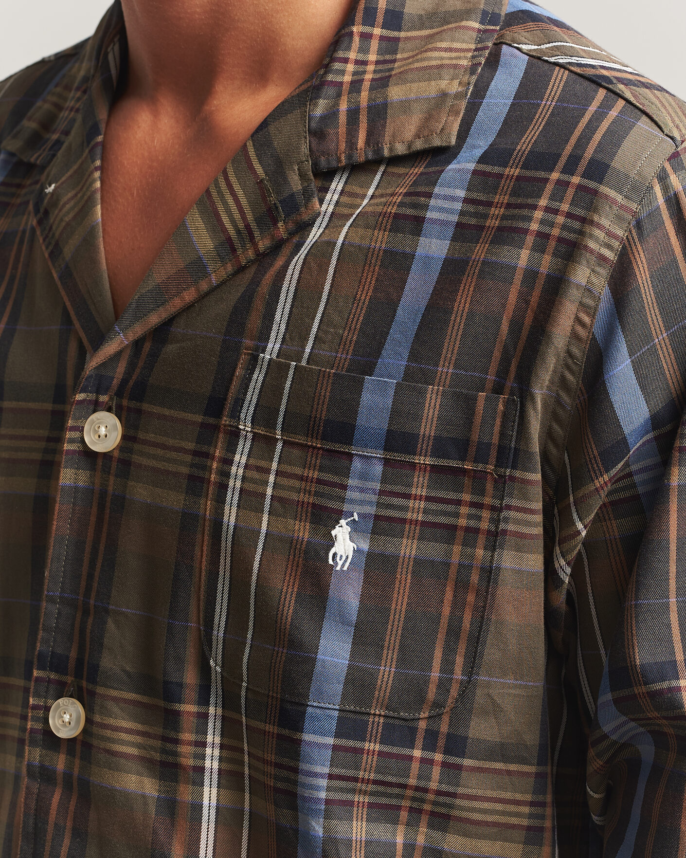 Men | Pyjamas & Robes | Polo Ralph Lauren | Pyjamas Set Olive Brown Multi