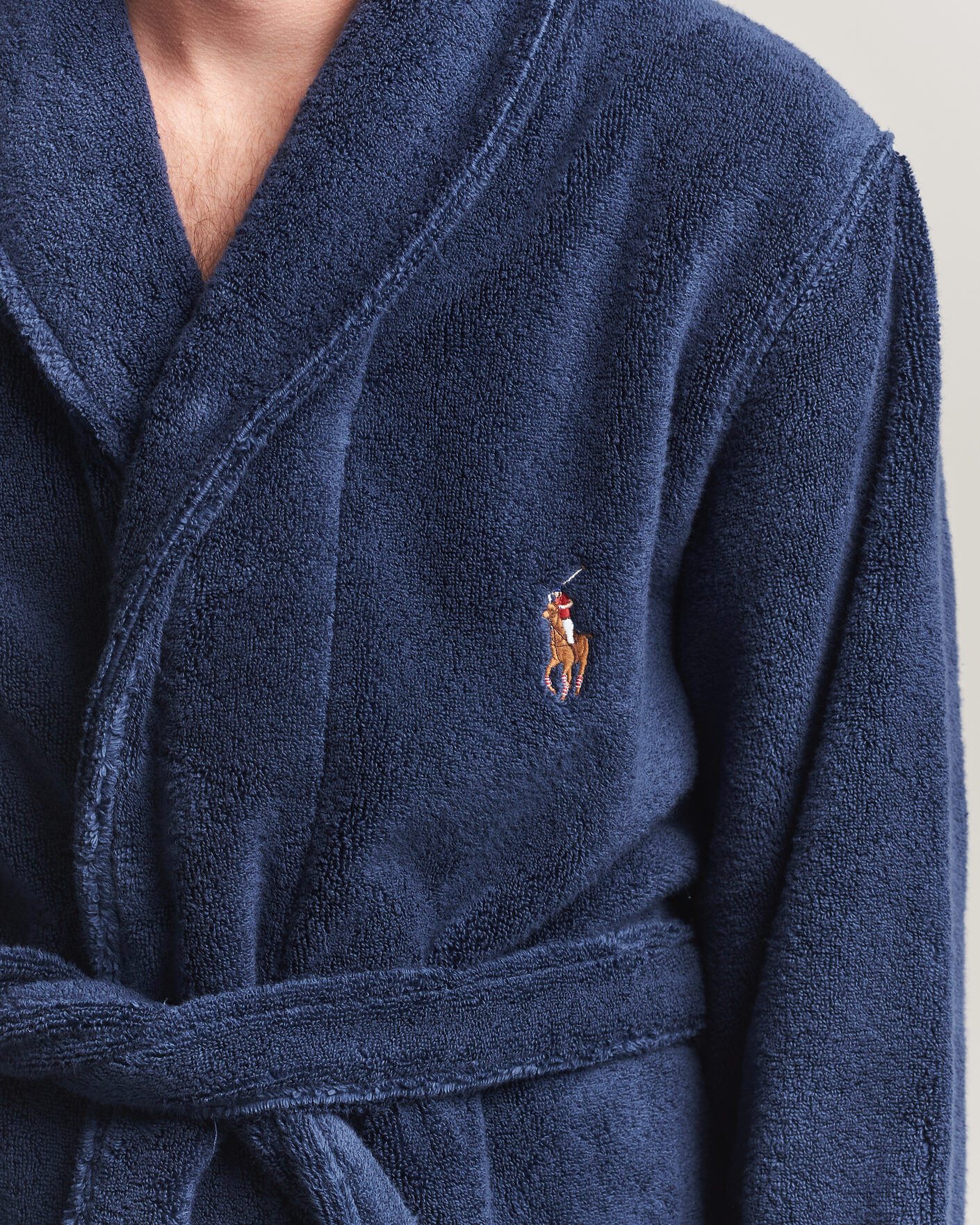 Men | Pyjamas & Robes | Polo Ralph Lauren | Cotton Terry Robe Newport Navy