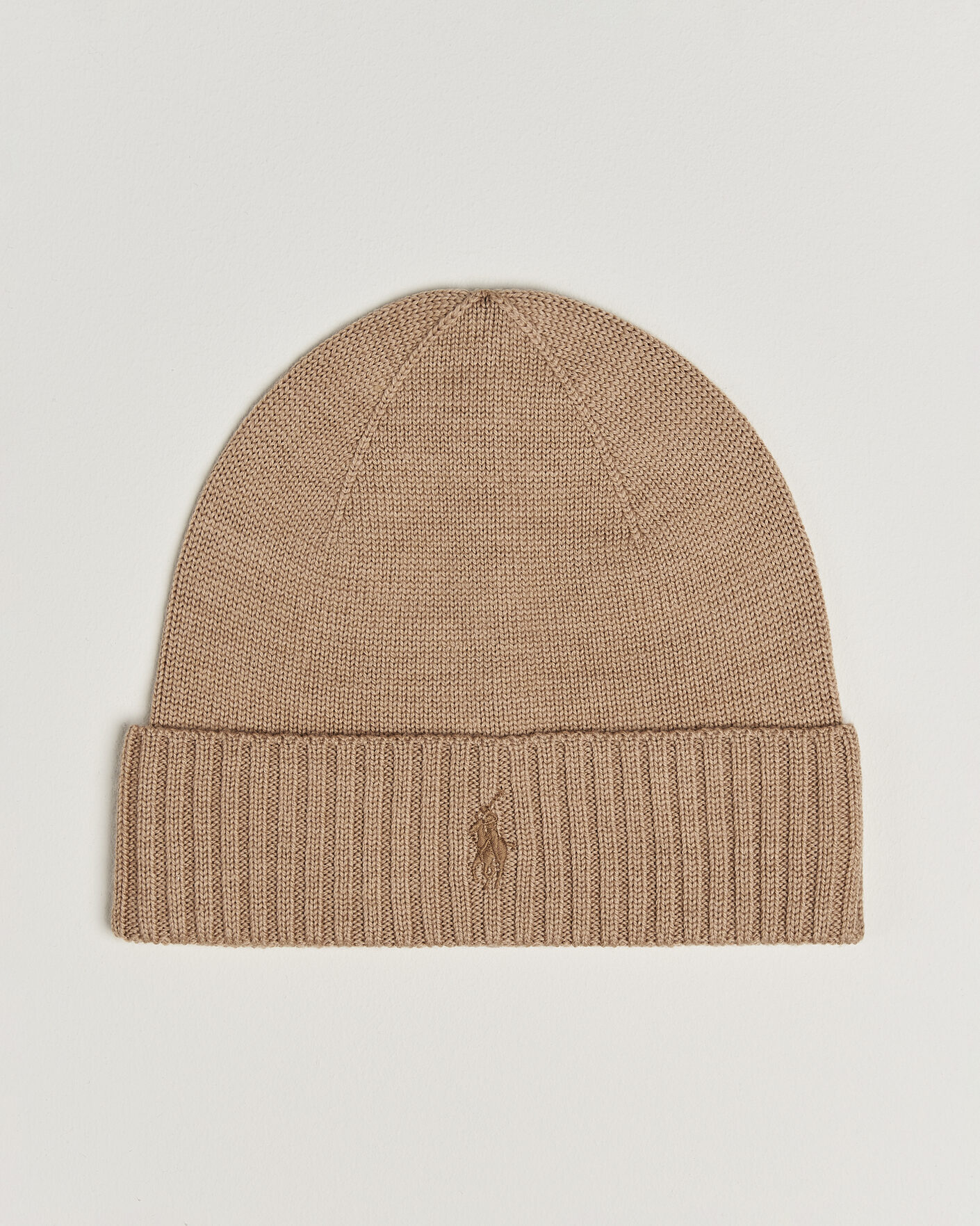 Men | Beanies | Polo Ralph Lauren | Merino Beanie Camel Melange