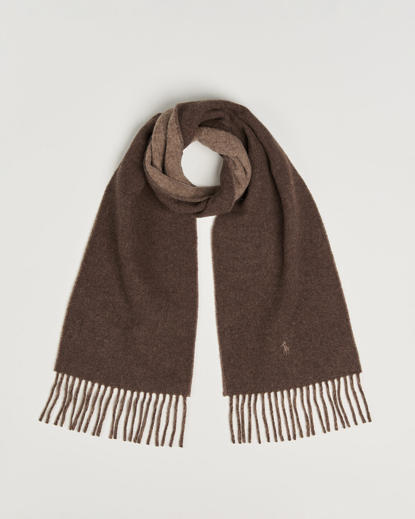 Men | Scarves | Polo Ralph Lauren | Reversible Wool Scarf Nutmeg/Brown
