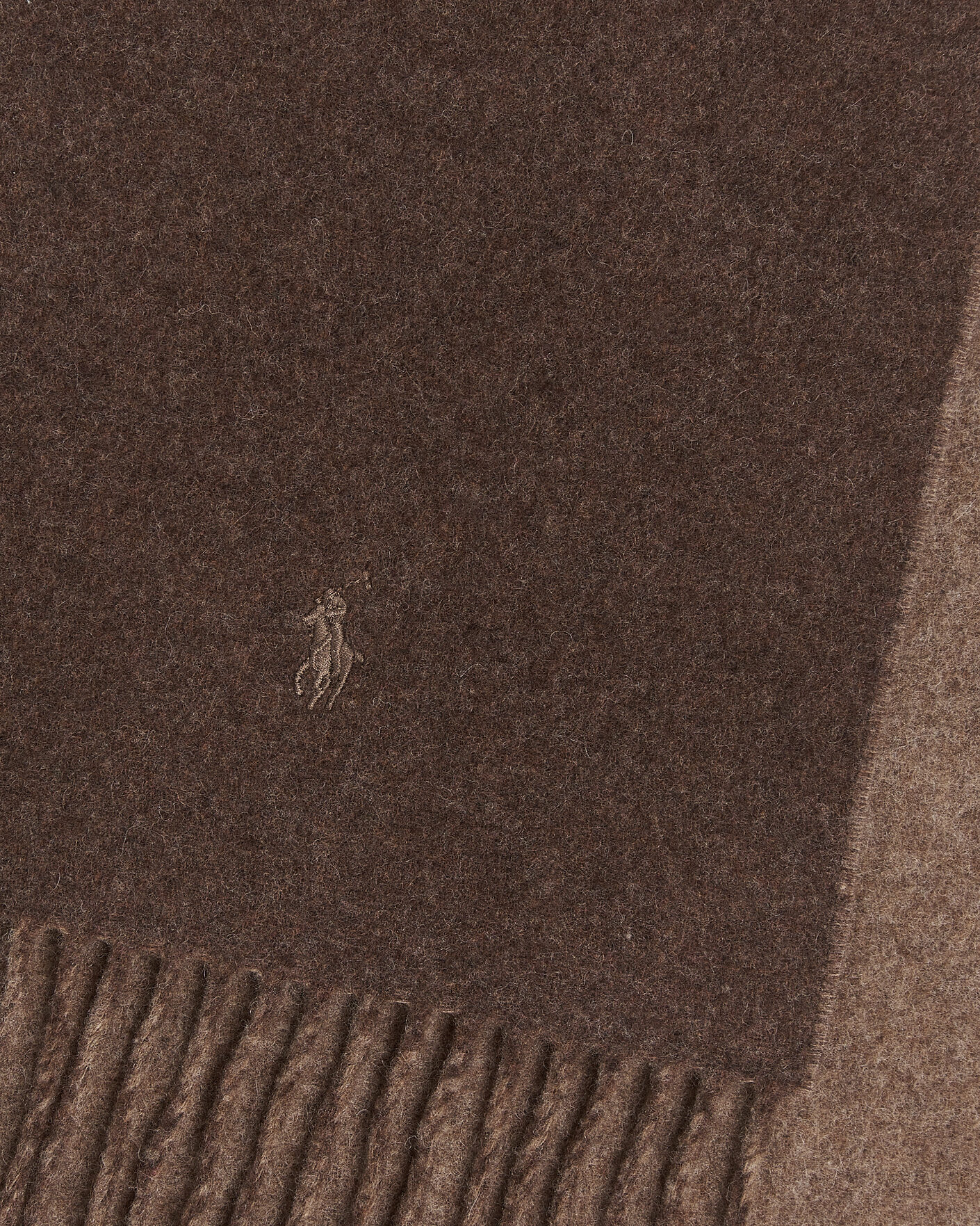 Men | Scarves | Polo Ralph Lauren | Reversible Wool Scarf Nutmeg/Brown