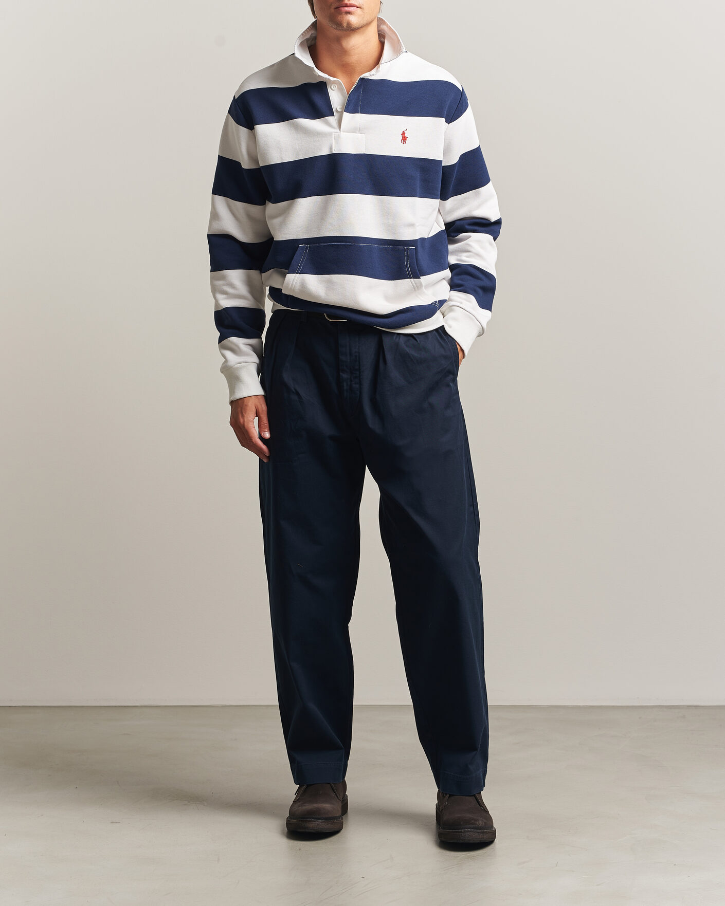 Men | Trousers | Polo Ralph Lauren | Bedford Twill Straight Fit Pants Aviator Navy