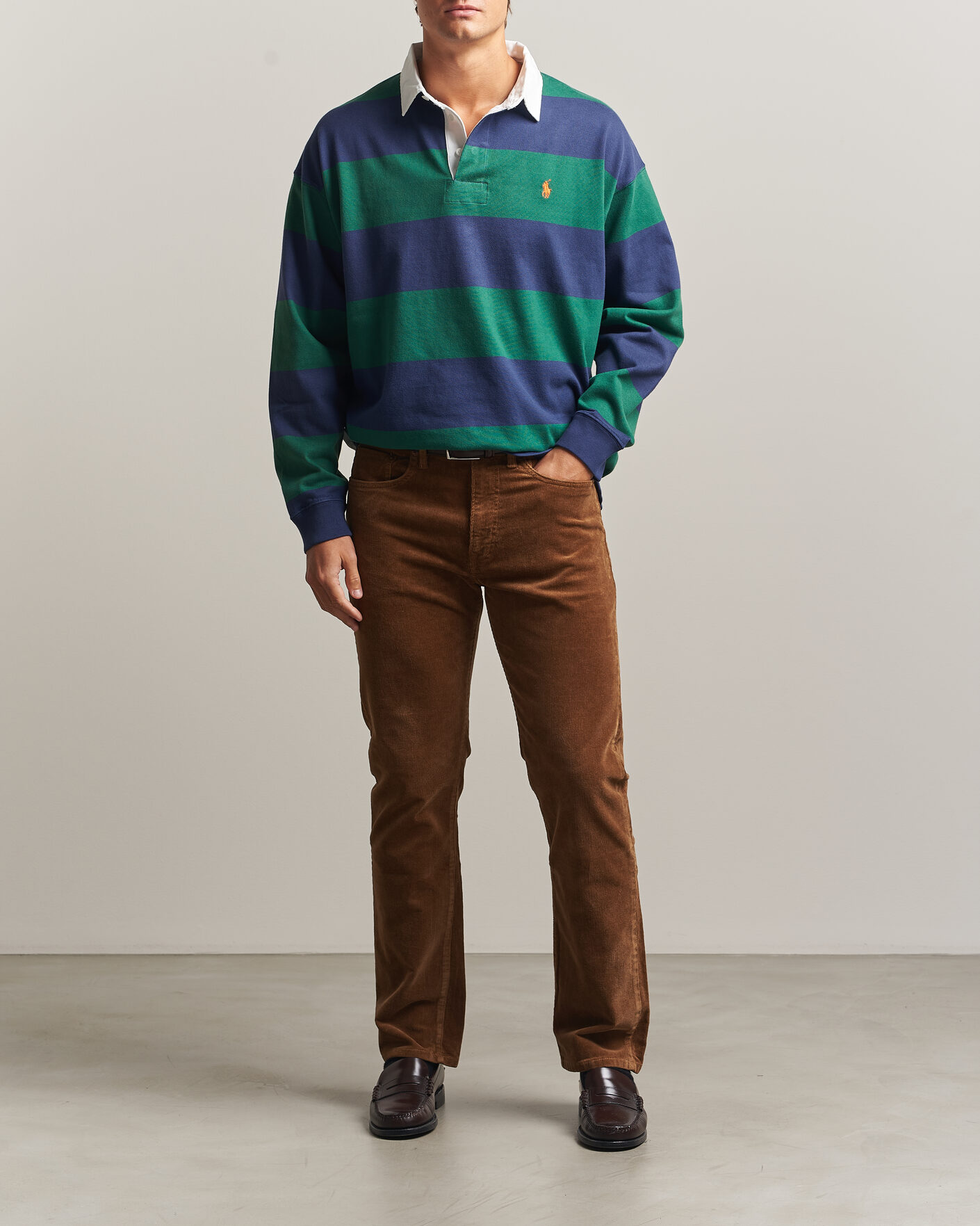 Men | Trousers | Polo Ralph Lauren | Stretch Corduroy Straight Fit Pants Sepia