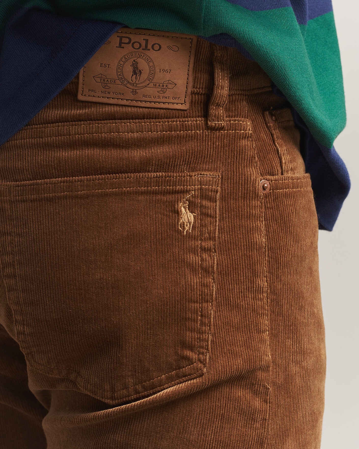Men | Trousers | Polo Ralph Lauren | Stretch Corduroy Straight Fit Pants Sepia