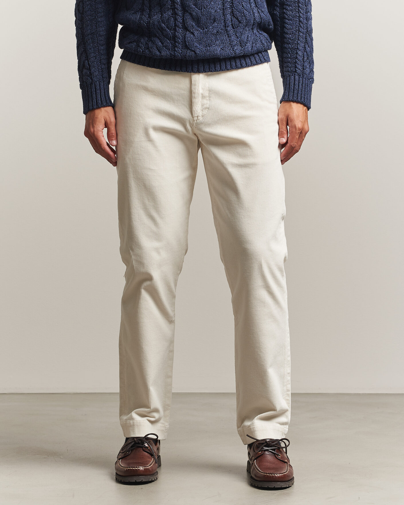 Men | Trousers | Polo Ralph Lauren | Bedford Corduroy 5-Pocket Pants Warm White