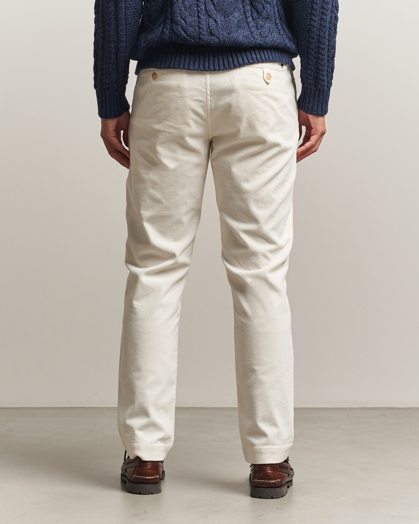 Men | Trousers | Polo Ralph Lauren | Bedford Corduroy 5-Pocket Pants Warm White