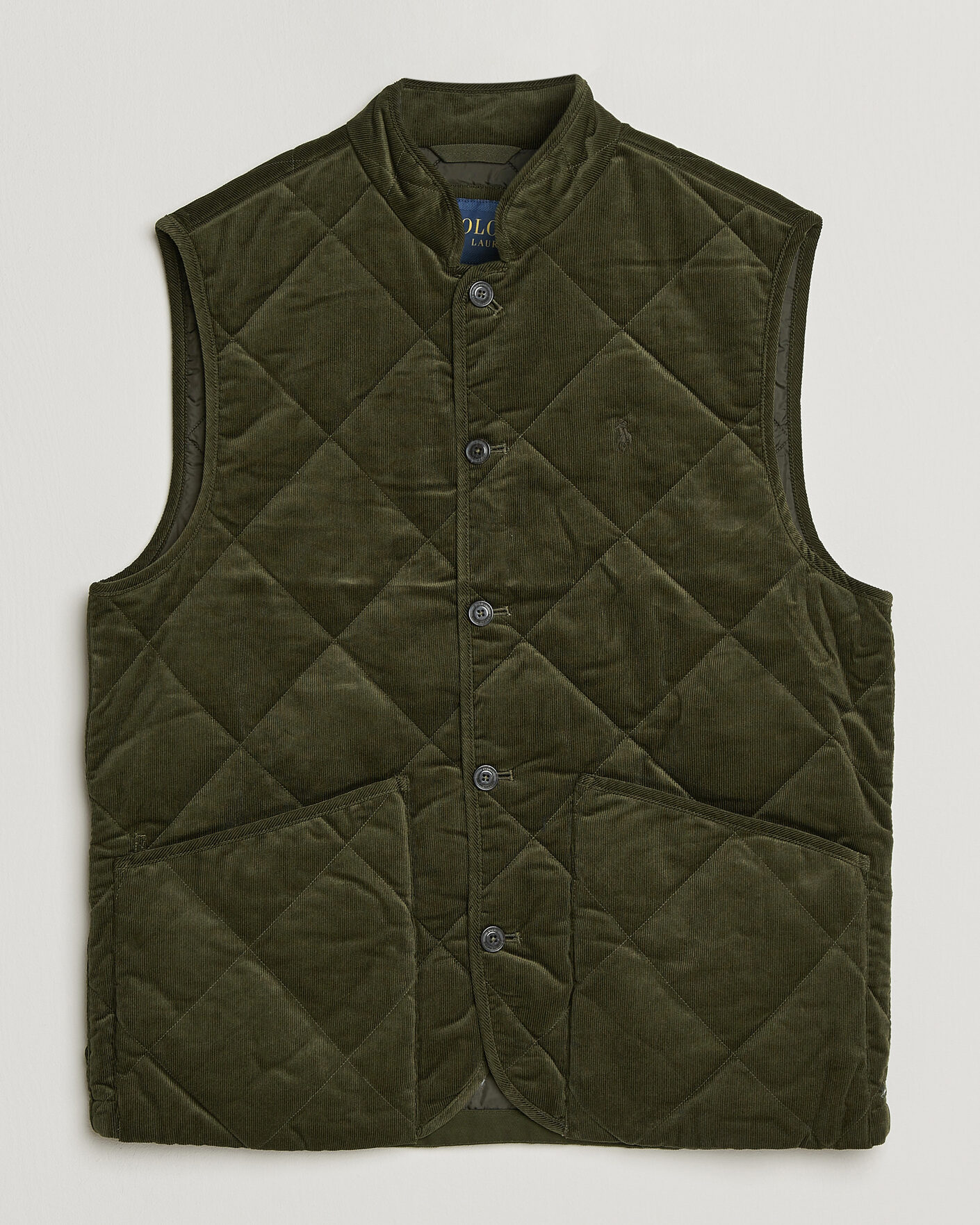 Men | Gilets | Polo Ralph Lauren | Quilted Corduroy Vest Company Olive