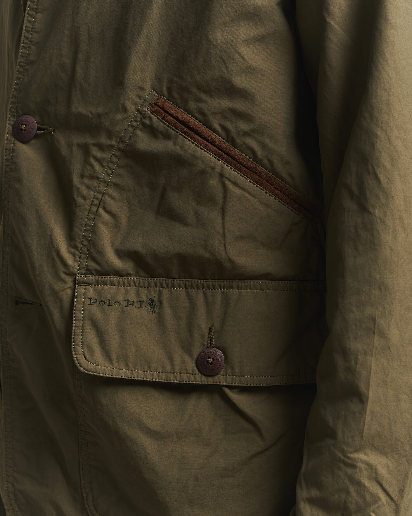 Men | Coats & Jackets | Polo Ralph Lauren | Cotton Nylon Field Jacket Canopy Olive