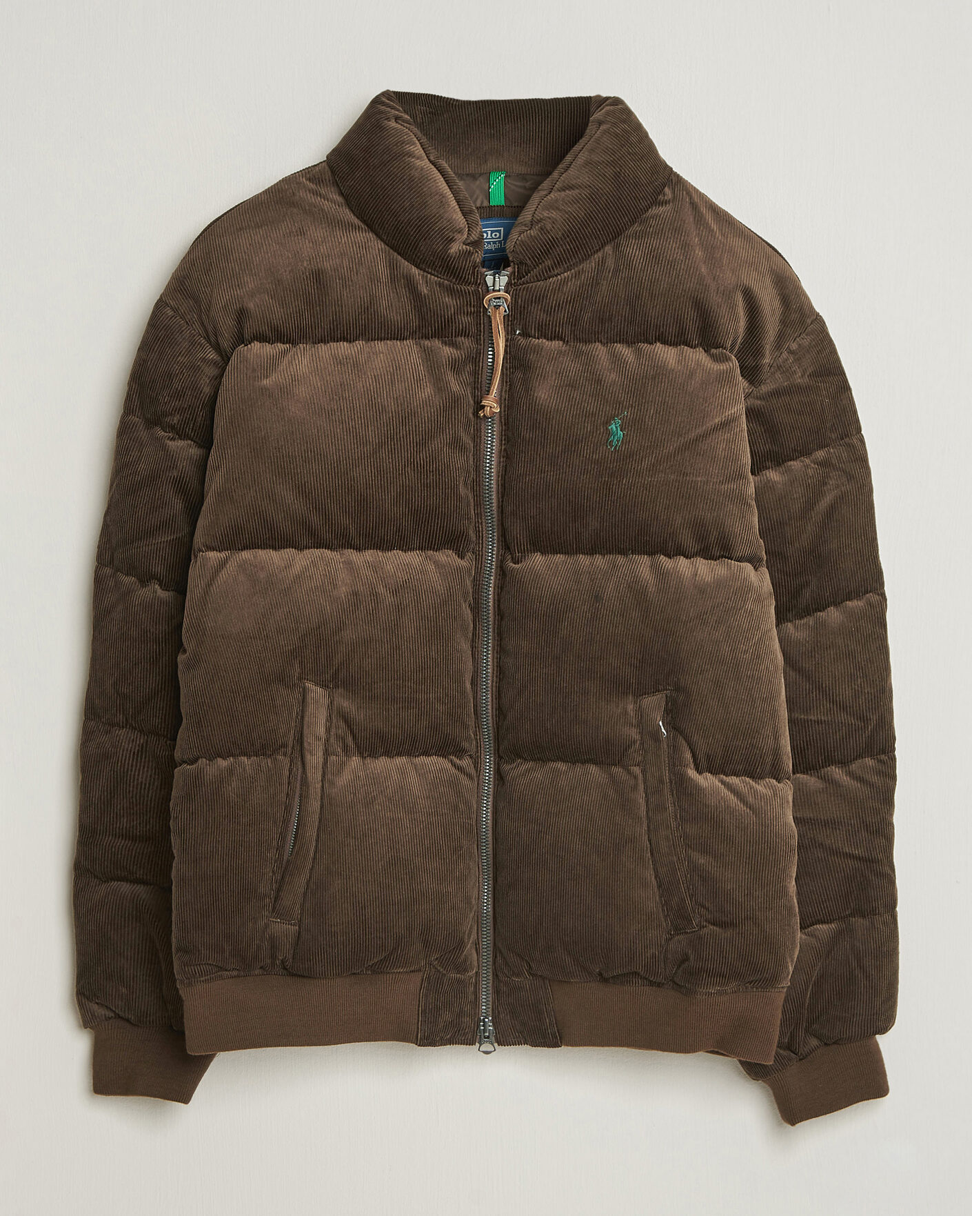 Men | Coats & Jackets | Polo Ralph Lauren | Corduroy Puffer Jacket Dark Beech