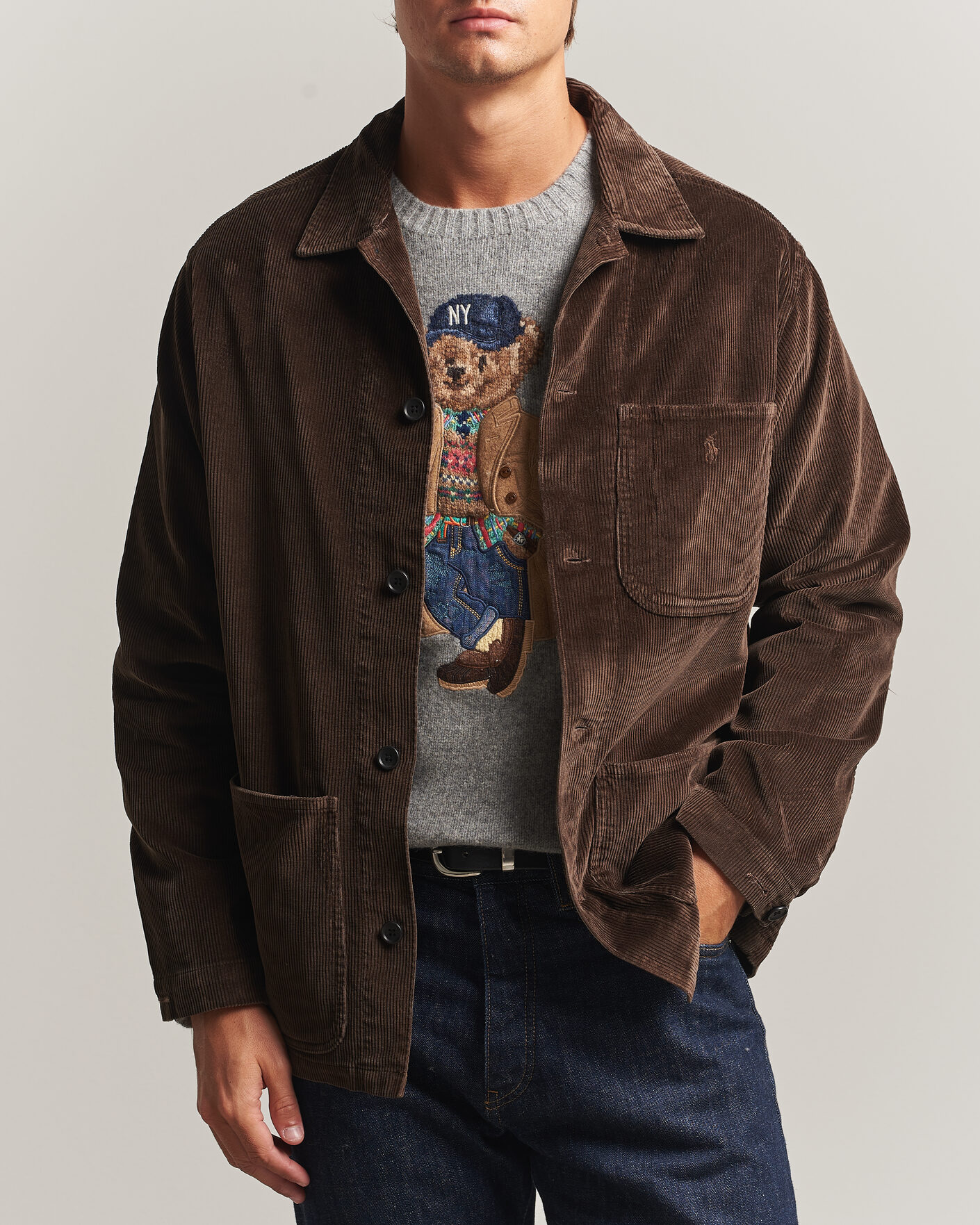 Men | Shirts | Polo Ralph Lauren | Corduroy Overshirt Nutmeg Brown