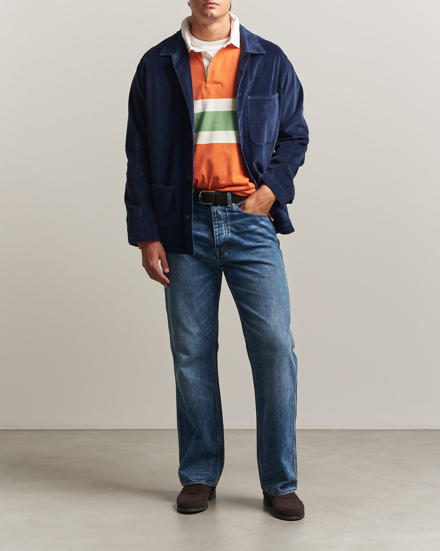 Men | Shirts | Polo Ralph Lauren | Corduroy Overshirt Newport Navy