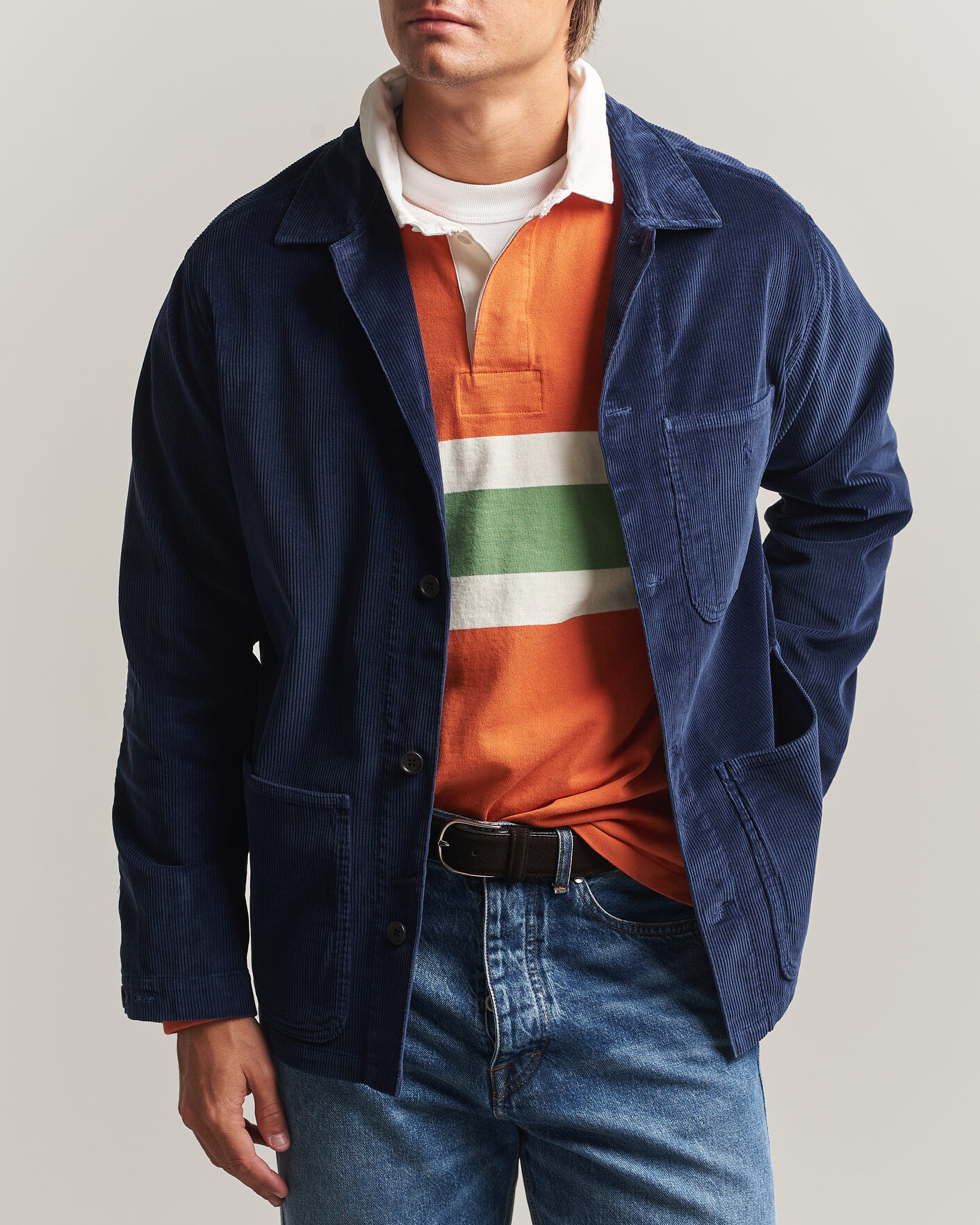 Men | Shirts | Polo Ralph Lauren | Corduroy Overshirt Newport Navy