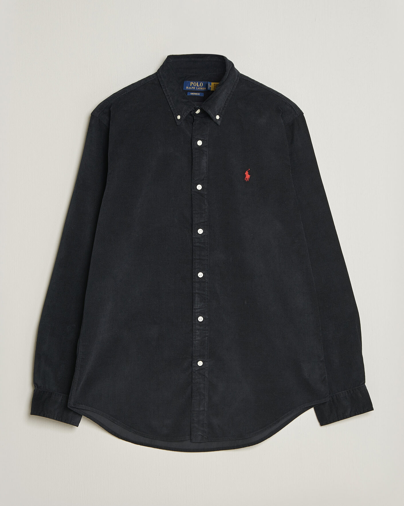 Men | Shirts | Polo Ralph Lauren | Custom Fit BD Corduroy Shirt Polo Black