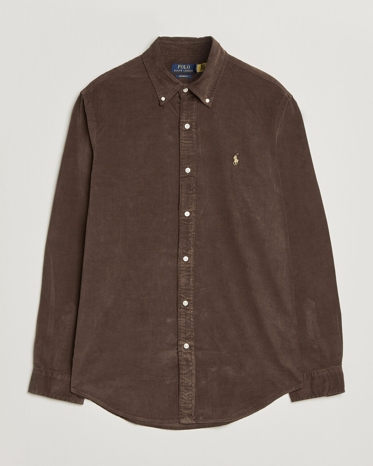 Men | Shirts | Polo Ralph Lauren | Custom Fit BD Corduroy Shirt Nutmeg Brown