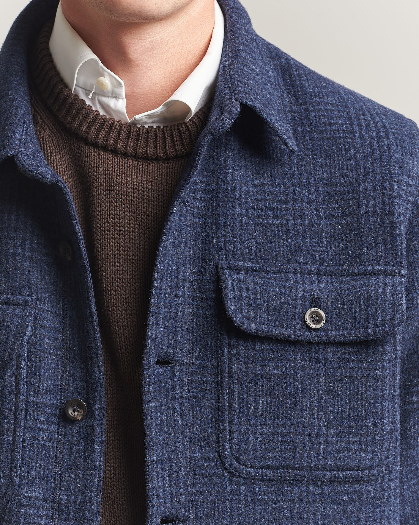 Men | Shirts | Polo Ralph Lauren | Hudson Brushed Shirt Navy