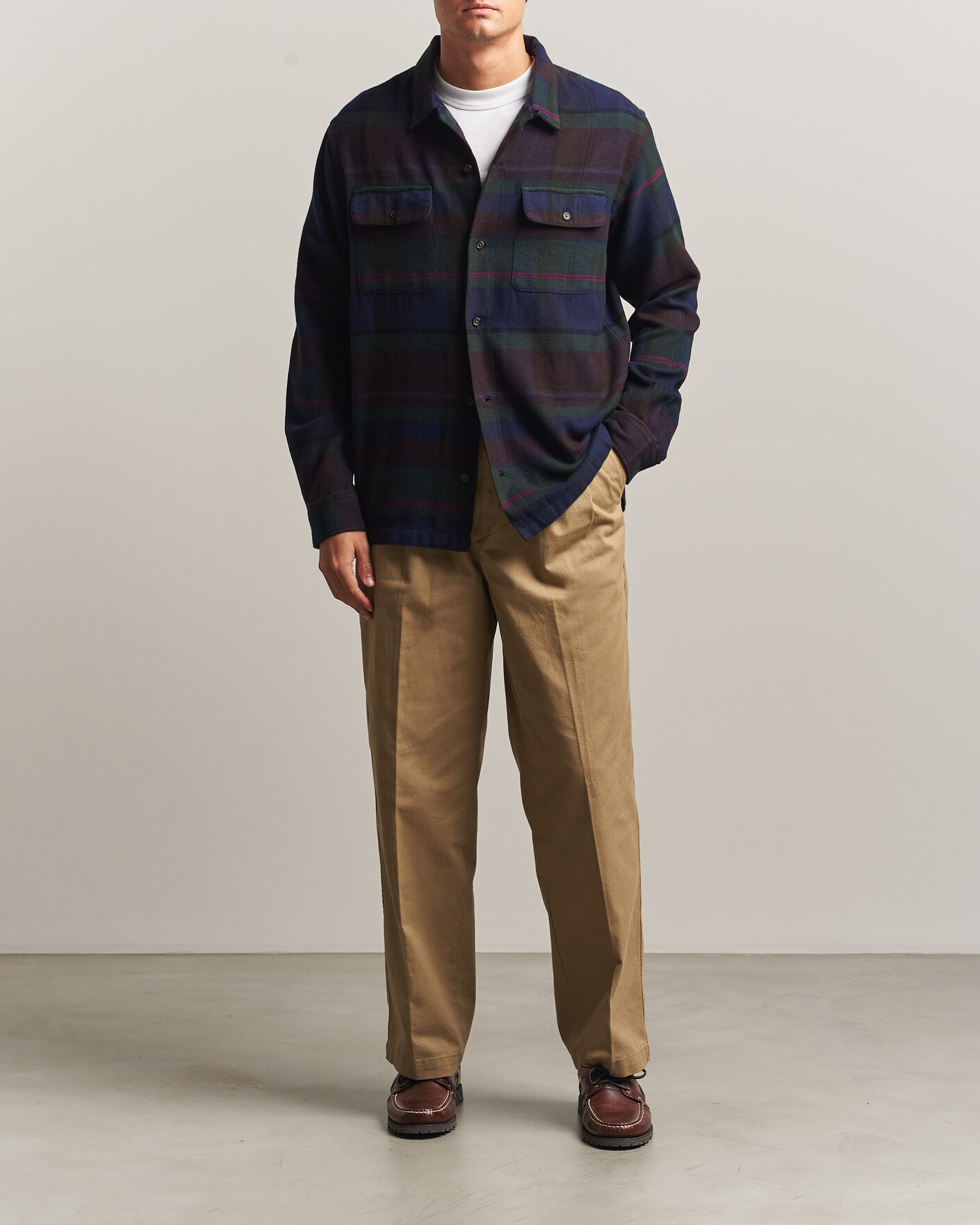 Men | Shirts | Polo Ralph Lauren | Hudson Ranch Checked Overshirt Olive Royal