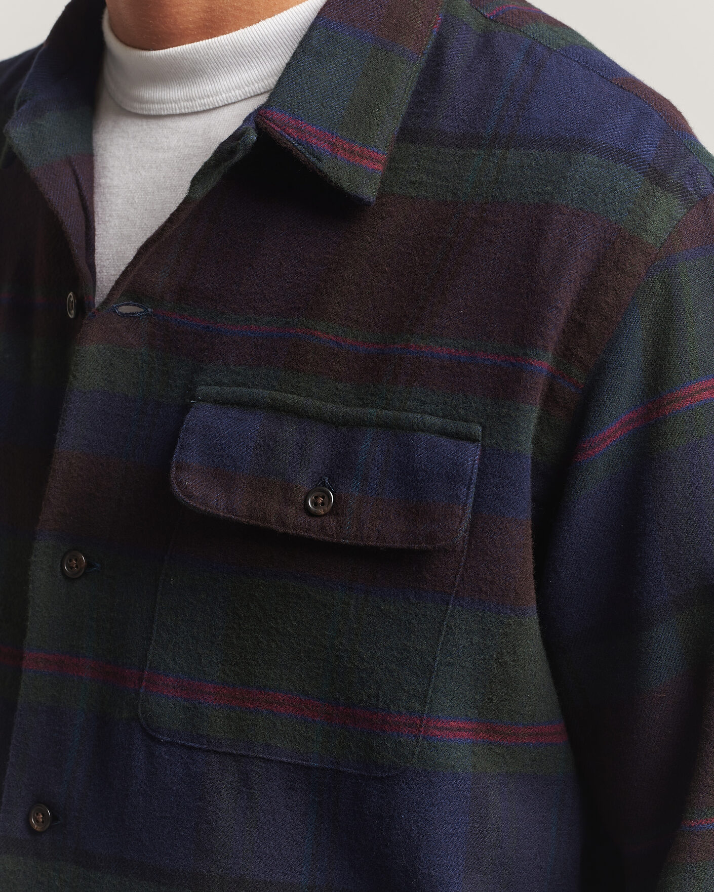 Men | Shirts | Polo Ralph Lauren | Hudson Ranch Checked Overshirt Olive Royal