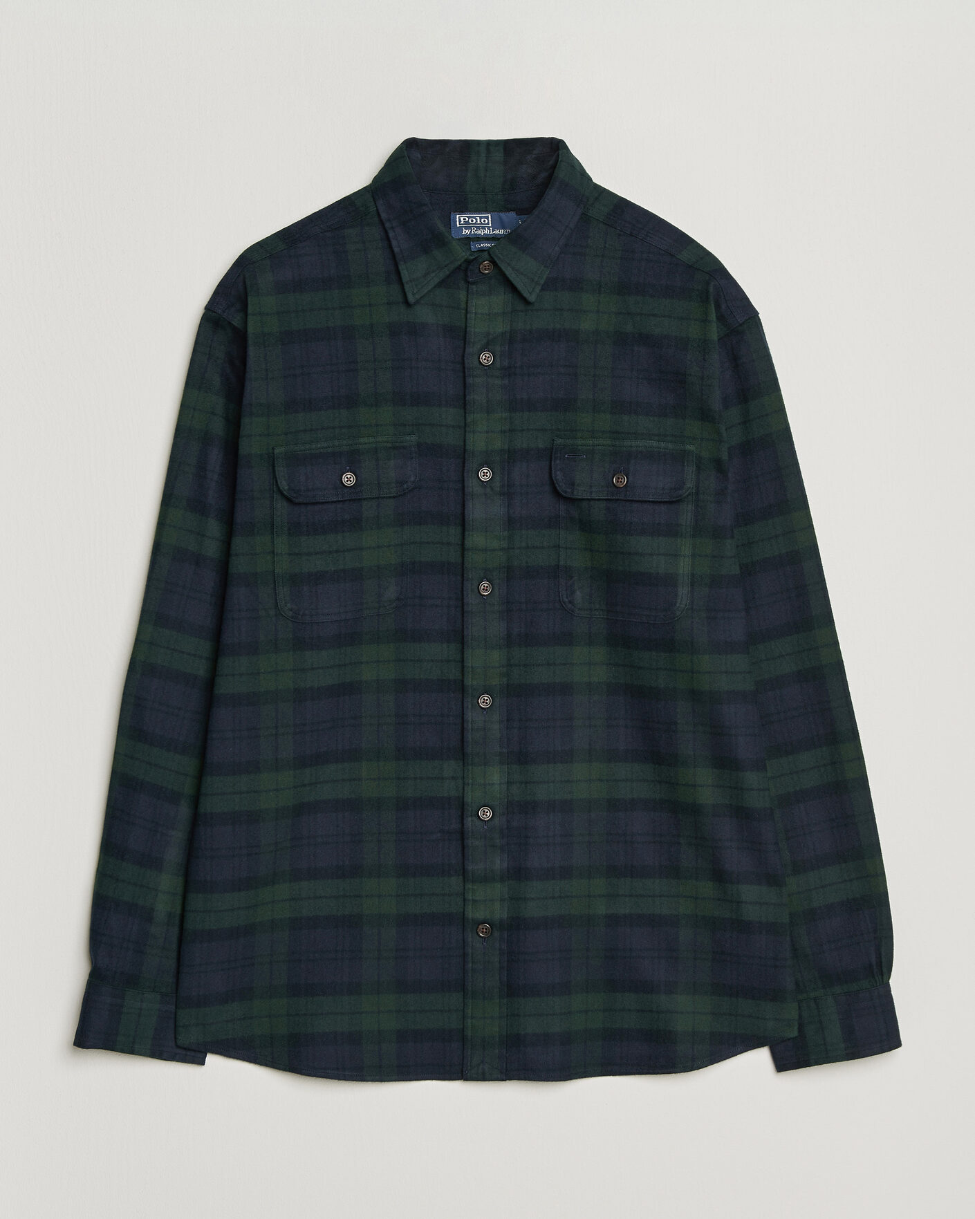 Men | Shirts | Polo Ralph Lauren | Classic Fit Shaggy Flannel Shirt Navy Forest