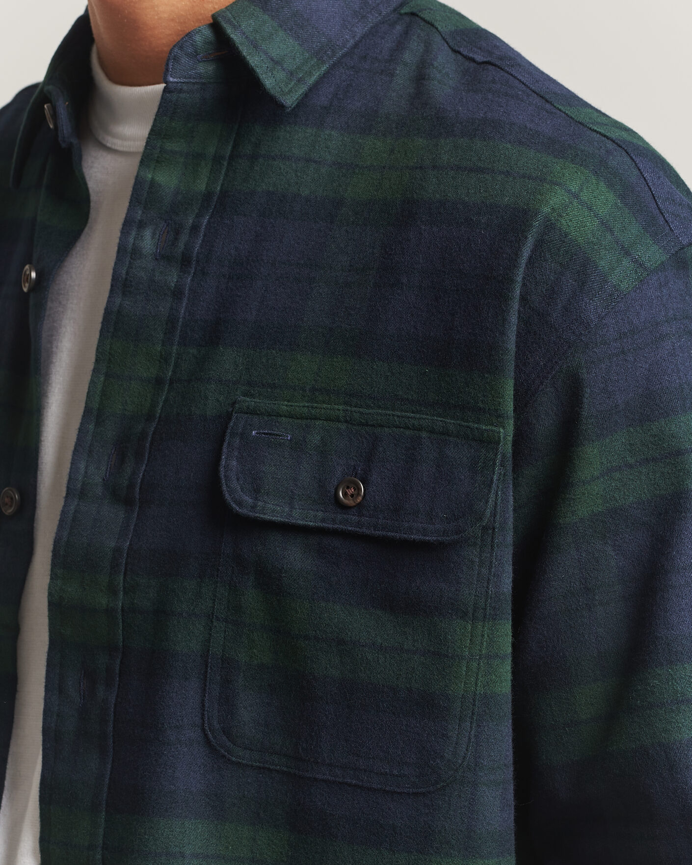 Men | Shirts | Polo Ralph Lauren | Classic Fit Shaggy Flannel Shirt Navy Forest