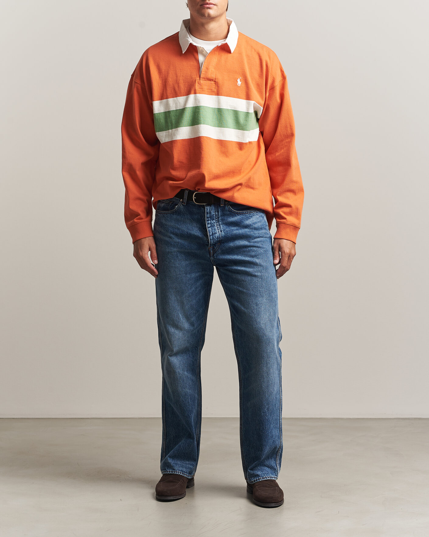 Men | Sweaters & Knitwear | Polo Ralph Lauren | Knitted Jersey Rugby Shirt Solar Sky Multi