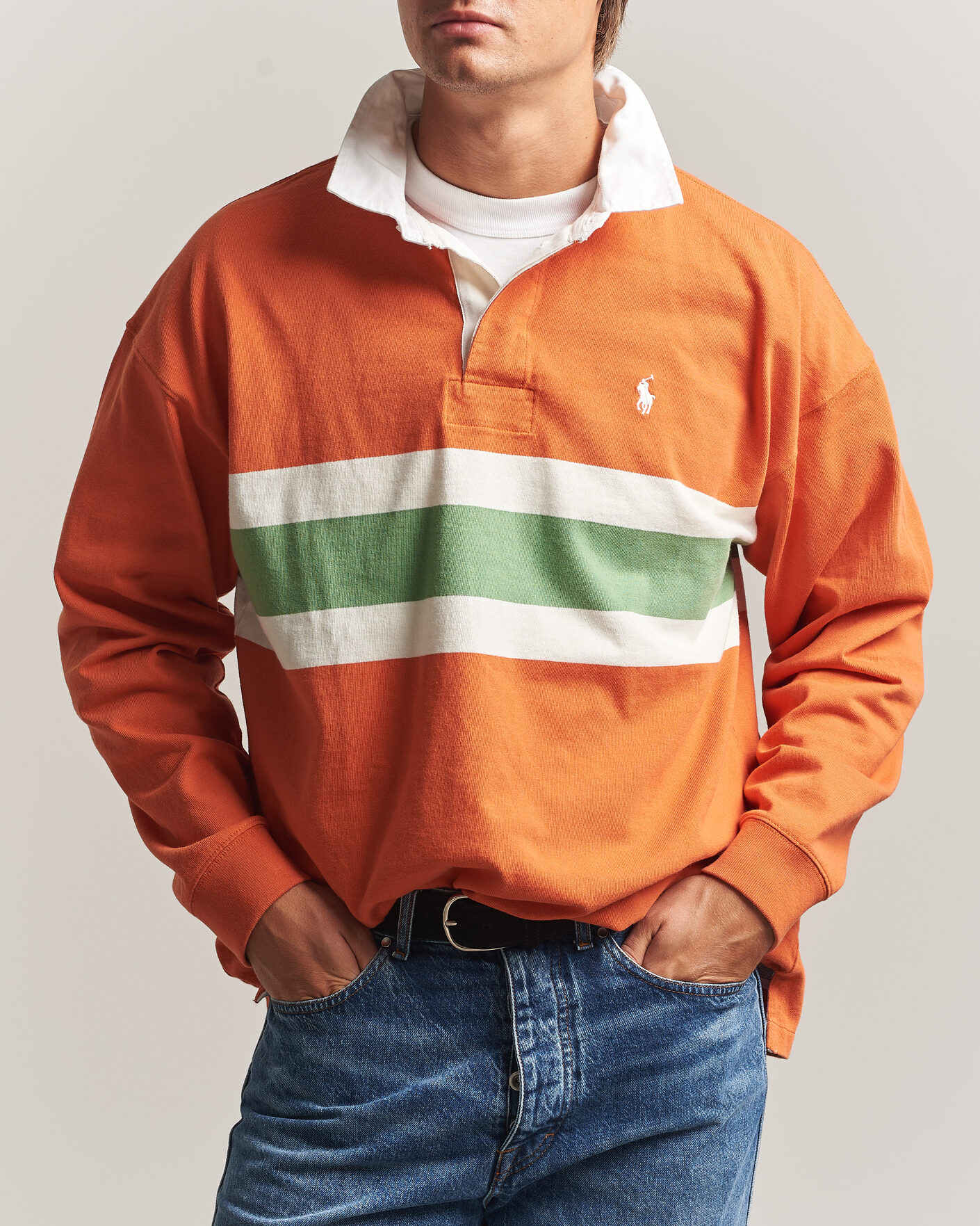 Men | Sweaters & Knitwear | Polo Ralph Lauren | Knitted Jersey Rugby Shirt Solar Sky Multi
