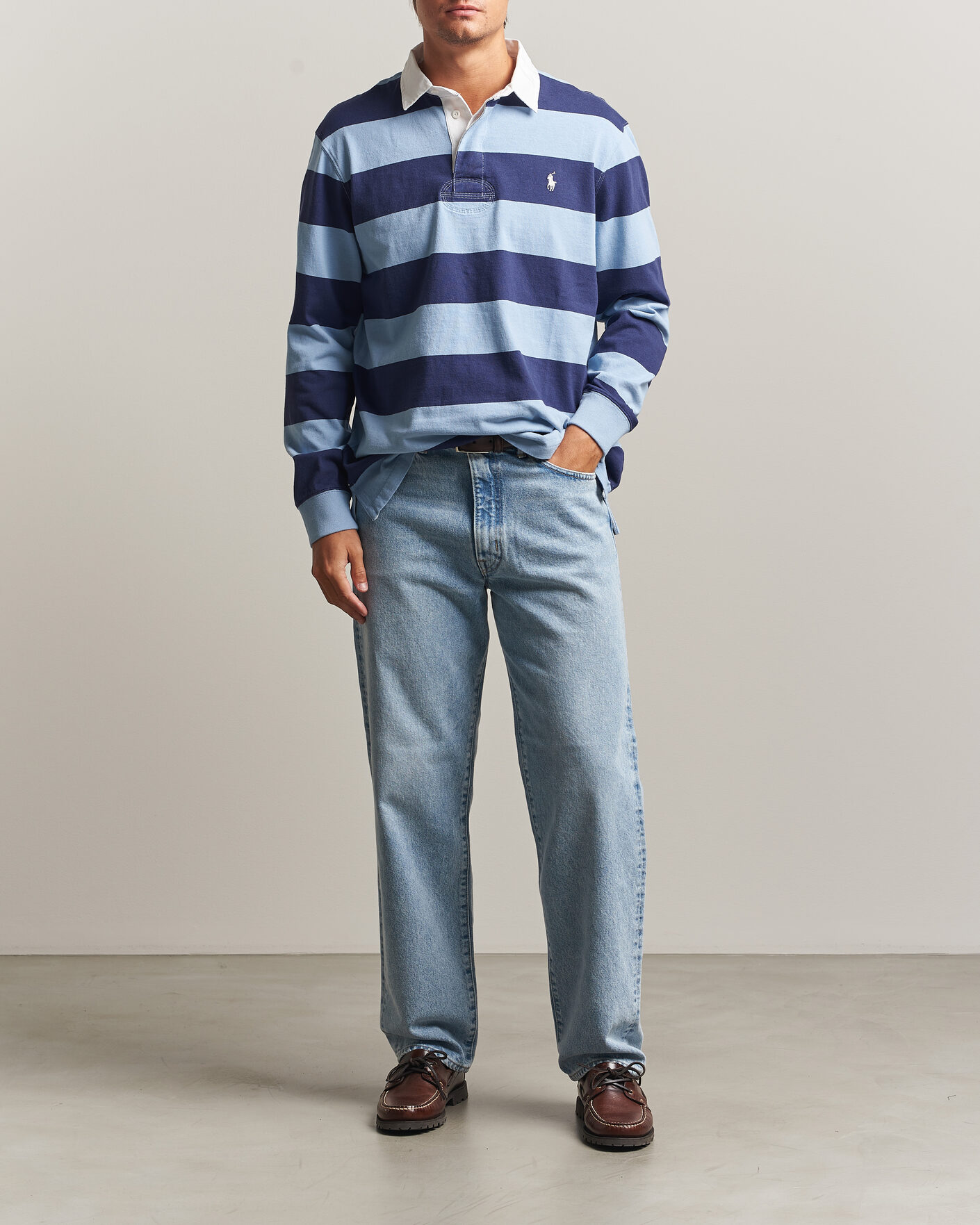 Men | Sweaters & Knitwear | Polo Ralph Lauren | Striped Jersey Rugger Blue/Navy