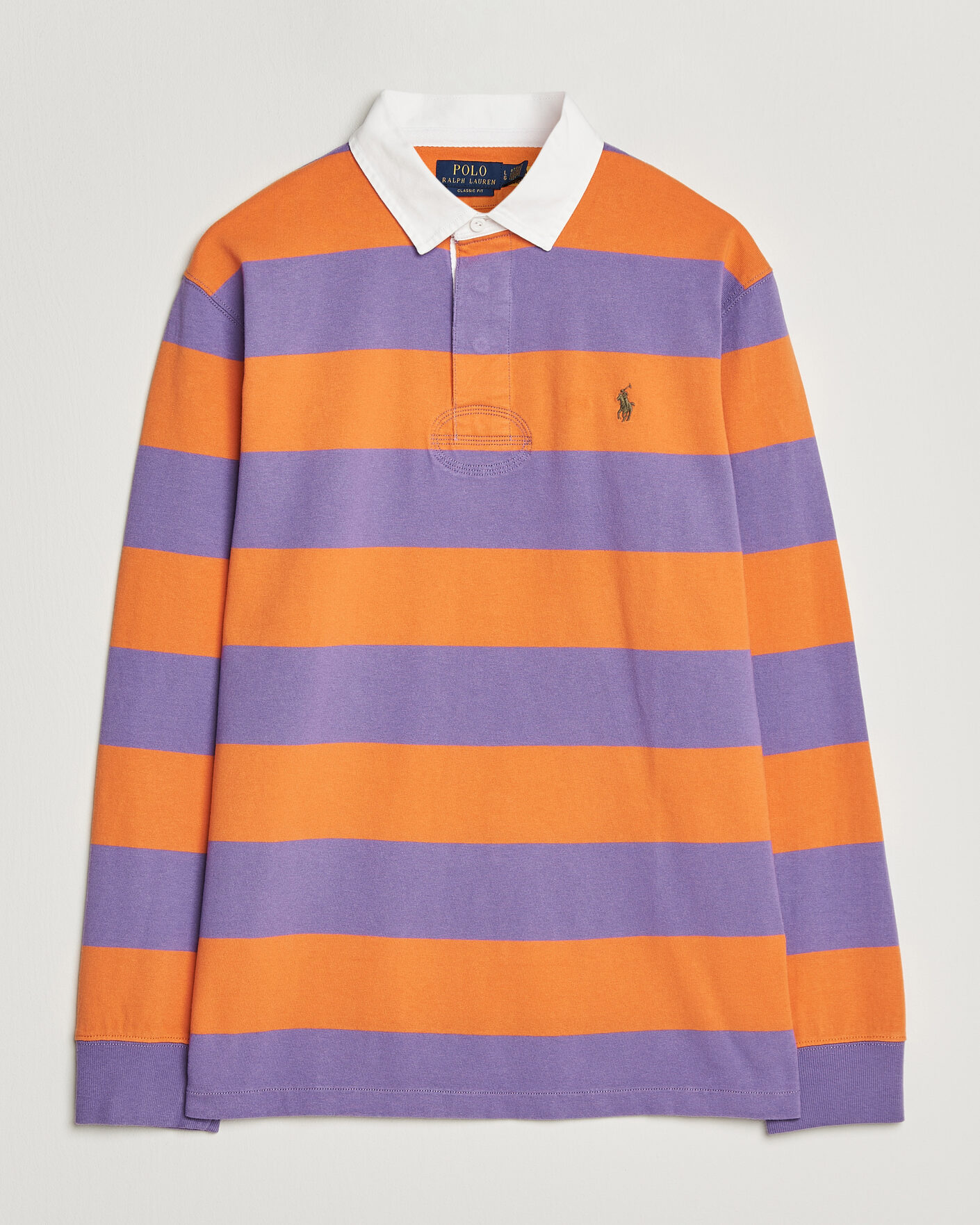 Men | Sweaters & Knitwear | Polo Ralph Lauren | Striped Jersey Rugger Purple/Orange