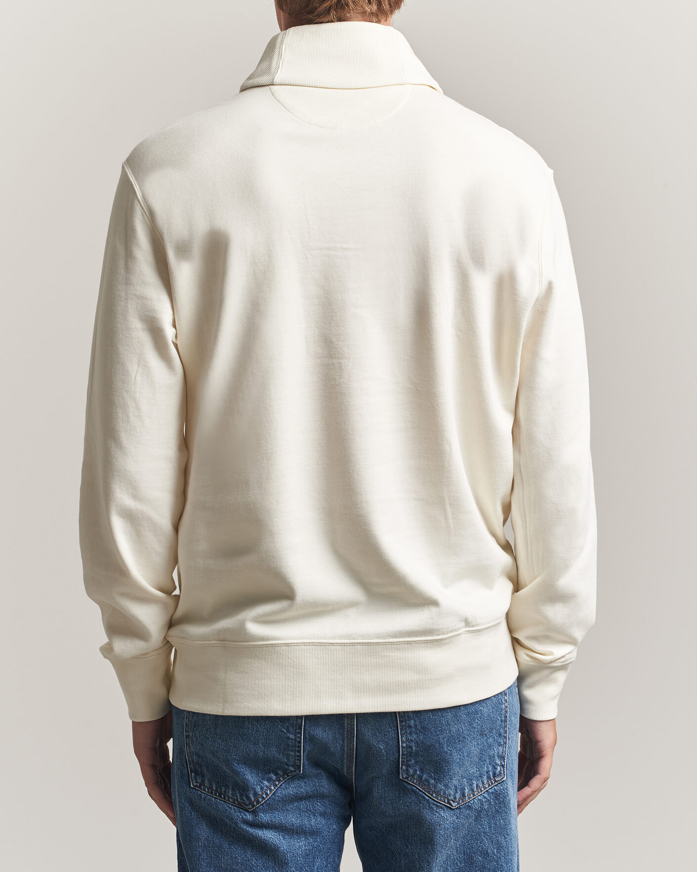 Men | Sweaters & Knitwear | Polo Ralph Lauren | Double Knitted Shawl Collar Sweater Pale Cream