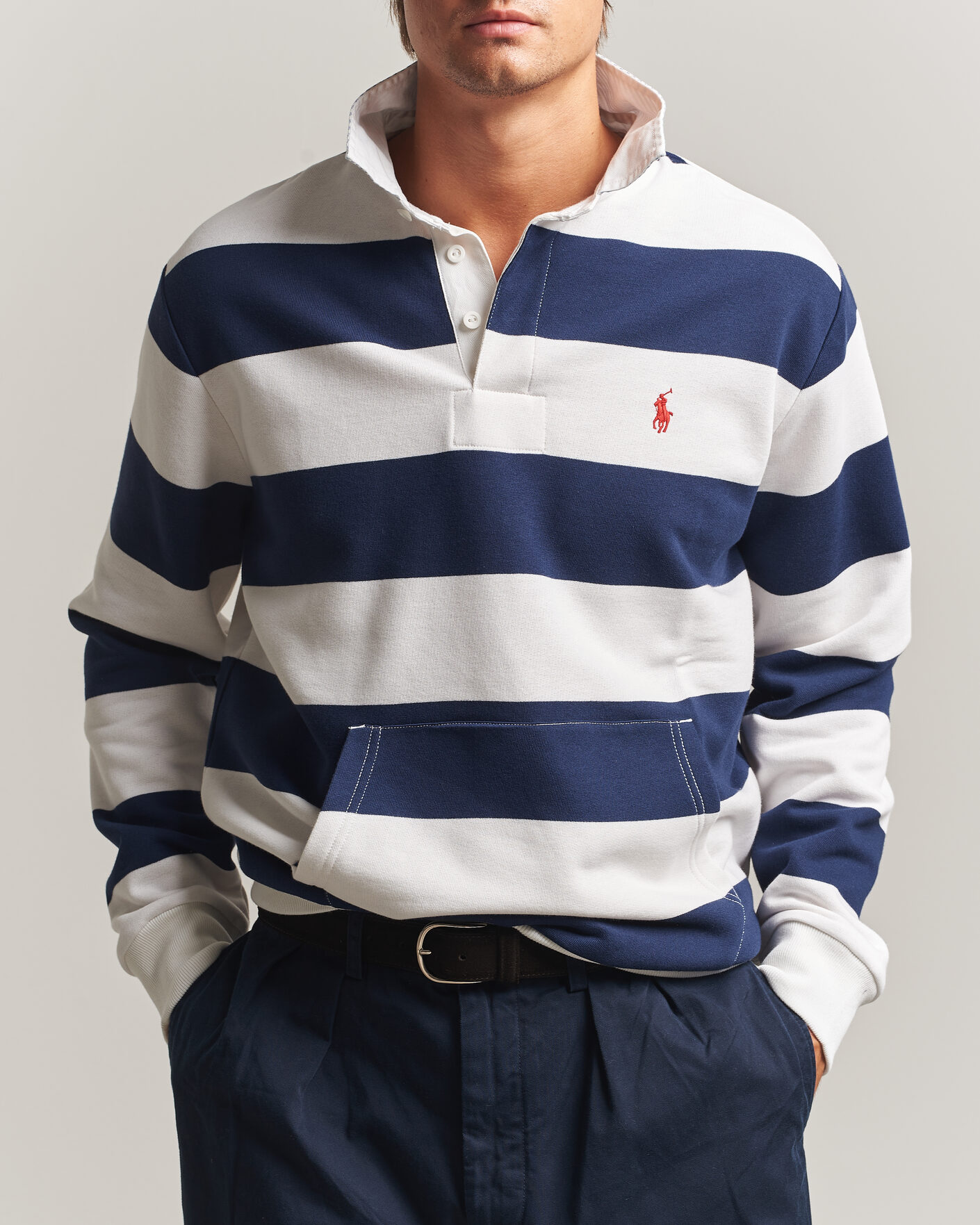 Men | Sweaters & Knitwear | Polo Ralph Lauren | Rugby Shirt Newport Navy/White