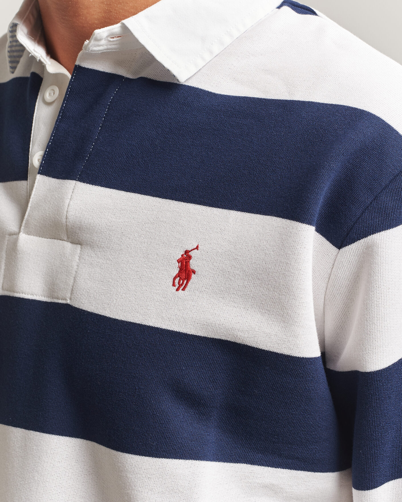 Men | Sweaters & Knitwear | Polo Ralph Lauren | Rugby Shirt Newport Navy/White