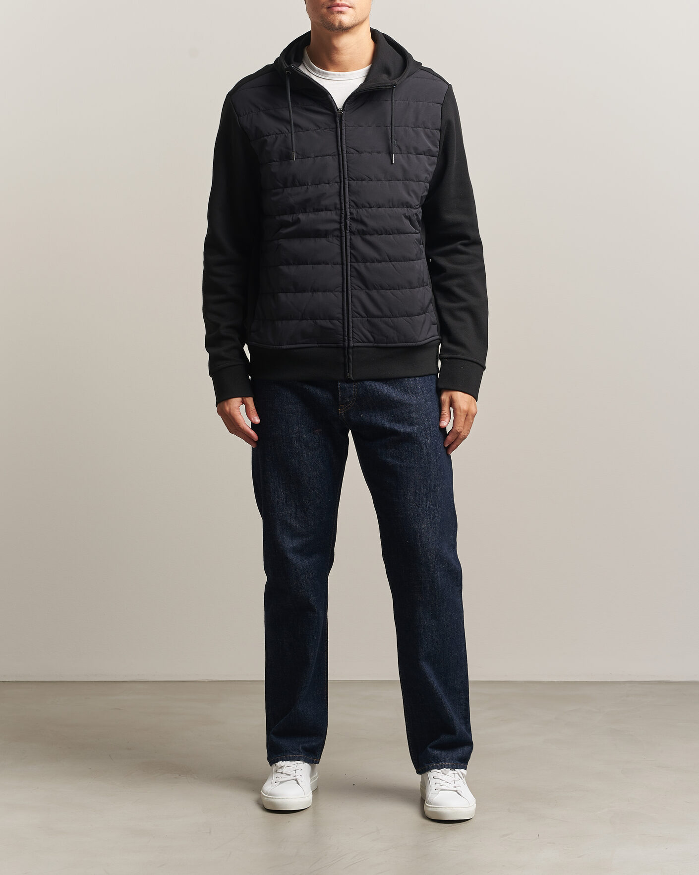 Men | Sweaters & Knitwear | Polo Ralph Lauren | Double Knitted Jaquard Full Zip Hoodie Polo Black