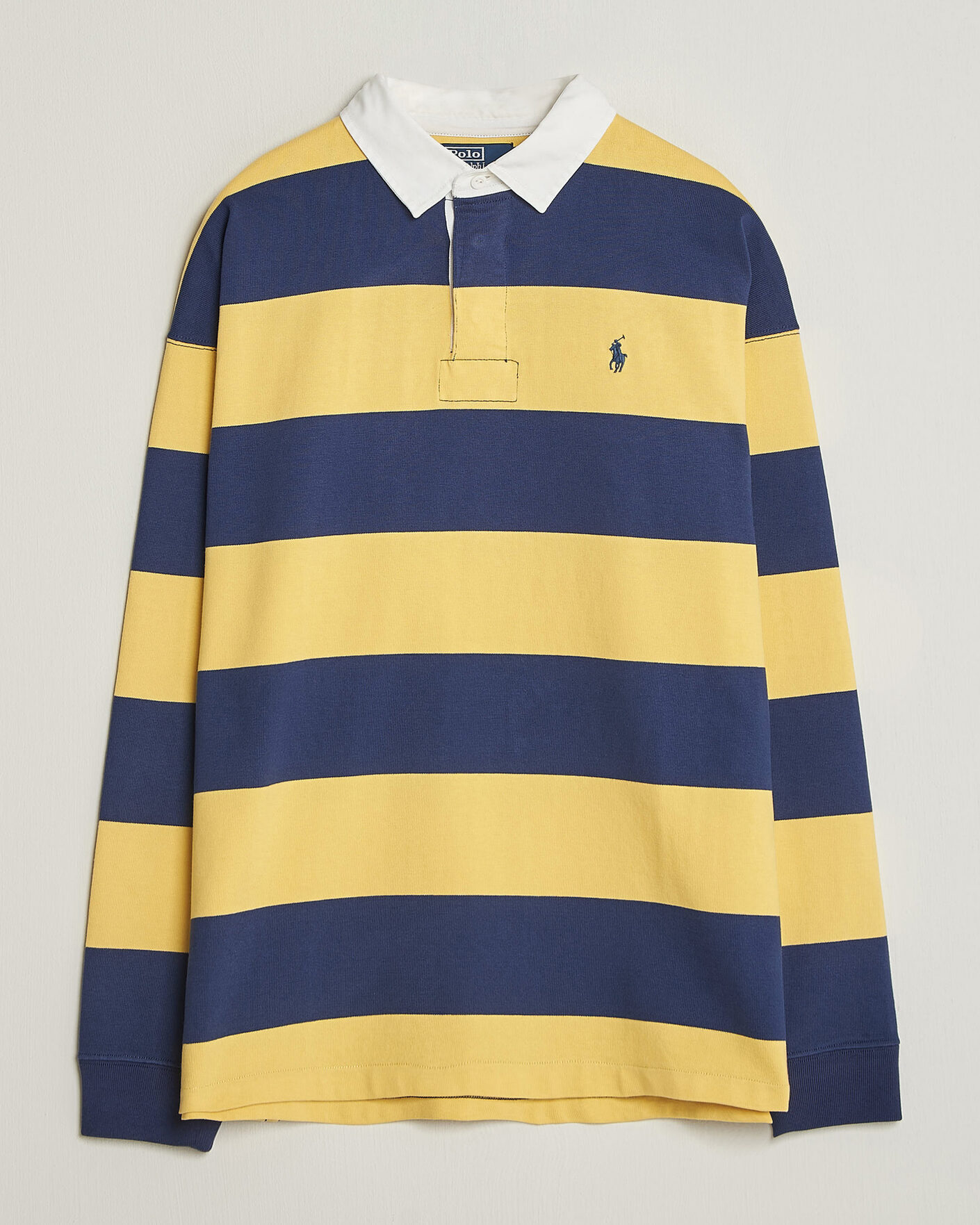 Men | Sweaters & Knitwear | Polo Ralph Lauren | Jersey Knitted Rugby Pullover Yellow/Cobolt