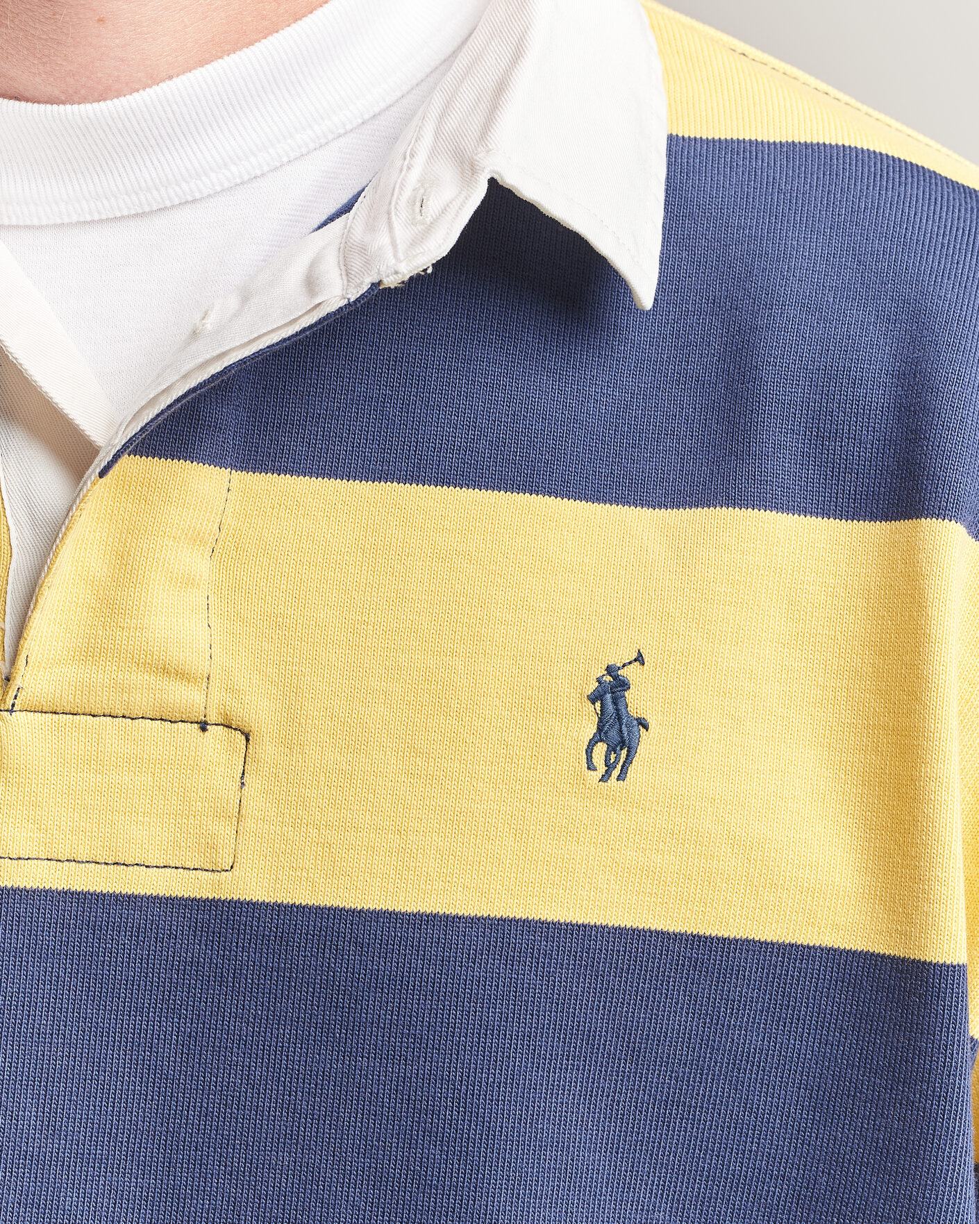 Men | Sweaters & Knitwear | Polo Ralph Lauren | Jersey Knitted Rugby Pullover Yellow/Cobolt