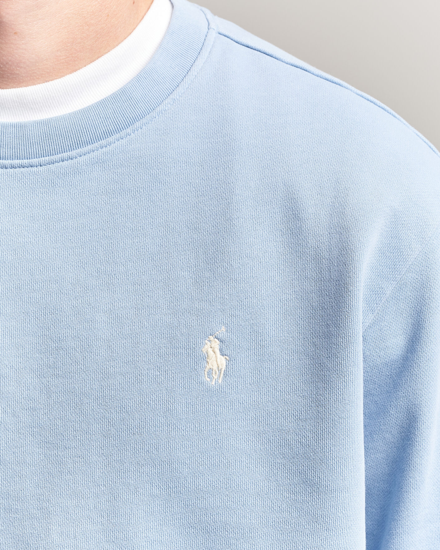 Men | Sweaters & Knitwear | Polo Ralph Lauren | Loopback Terry Sweatshirt Chambray Blue