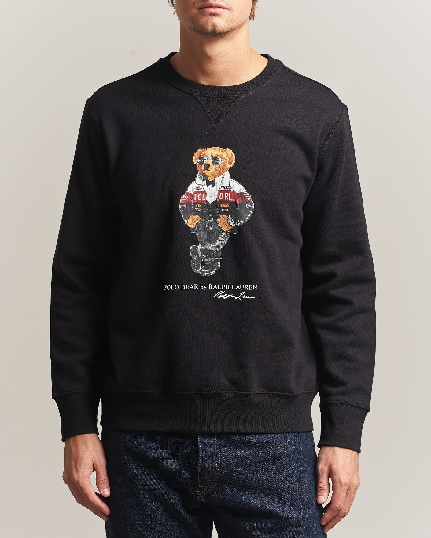 Men | Sweaters & Knitwear | Polo Ralph Lauren | Fleece Bear Sweatshirt Polo Black