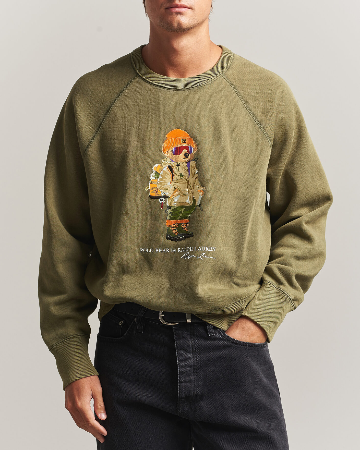 Men | Sweaters & Knitwear | Polo Ralph Lauren | Fleece Bear Sweatshirt Cruise Olive