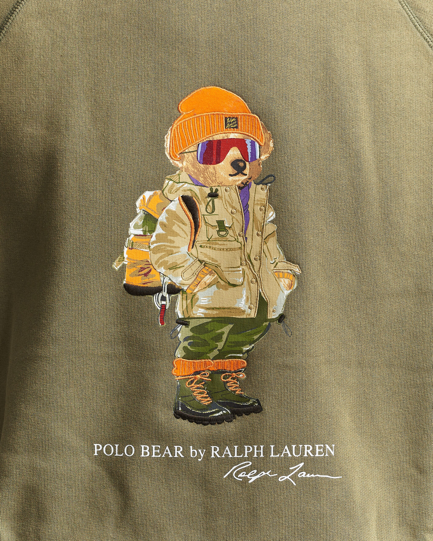 Men | Sweaters & Knitwear | Polo Ralph Lauren | Fleece Bear Sweatshirt Cruise Olive