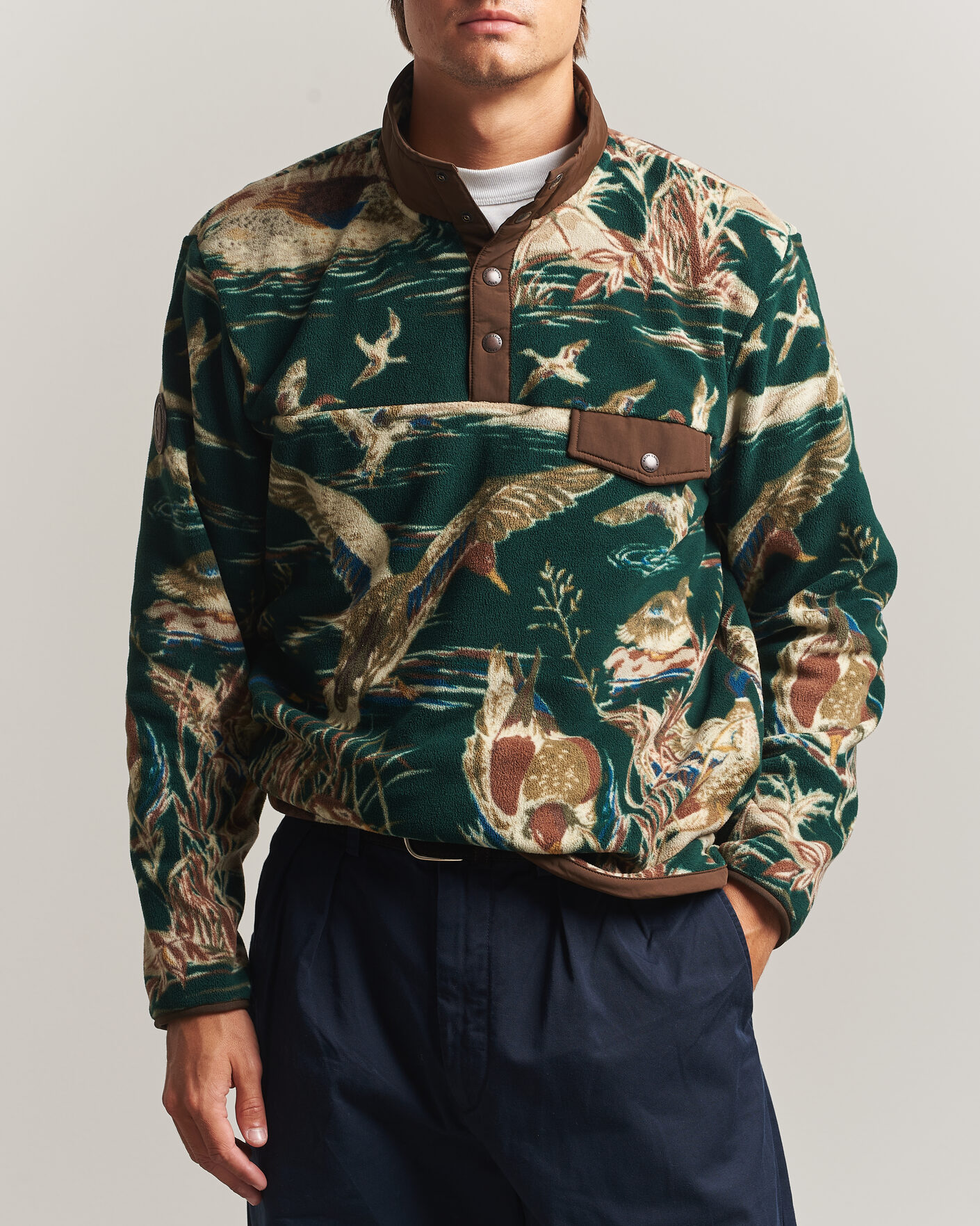 Men | Sweaters & Knitwear | Polo Ralph Lauren | Printed Vintage Fleece Pullover Duck Pond Scenic