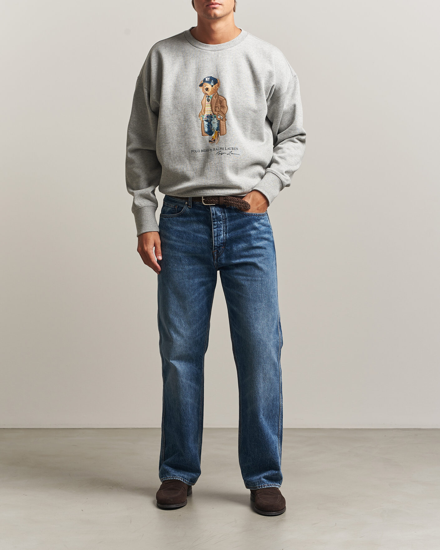 Men | Sweaters & Knitwear | Polo Ralph Lauren | Athletic Fleece Bear Sweatshirt Andover Heather